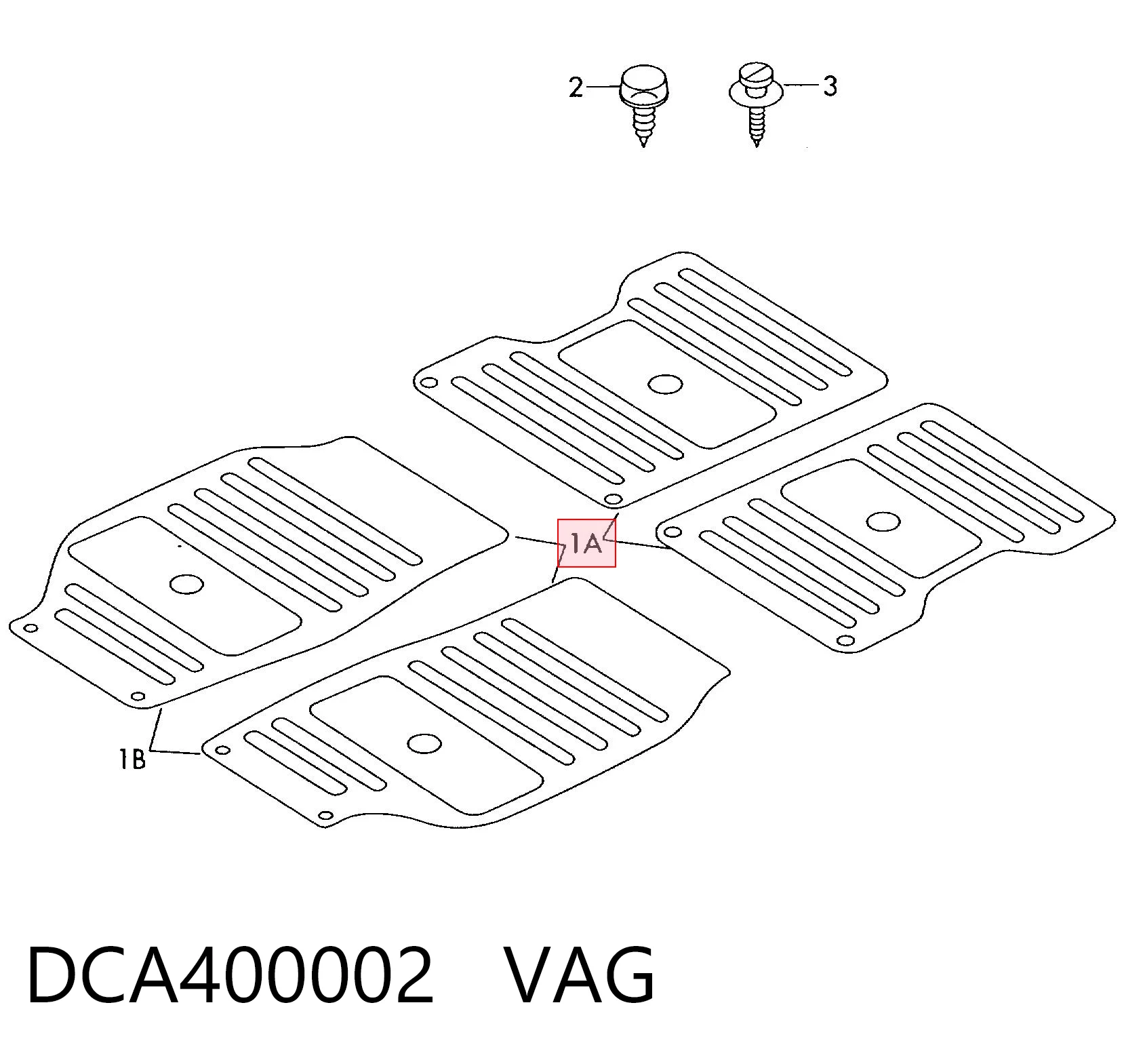 DCA400002 VAG Alfombrillas para coche