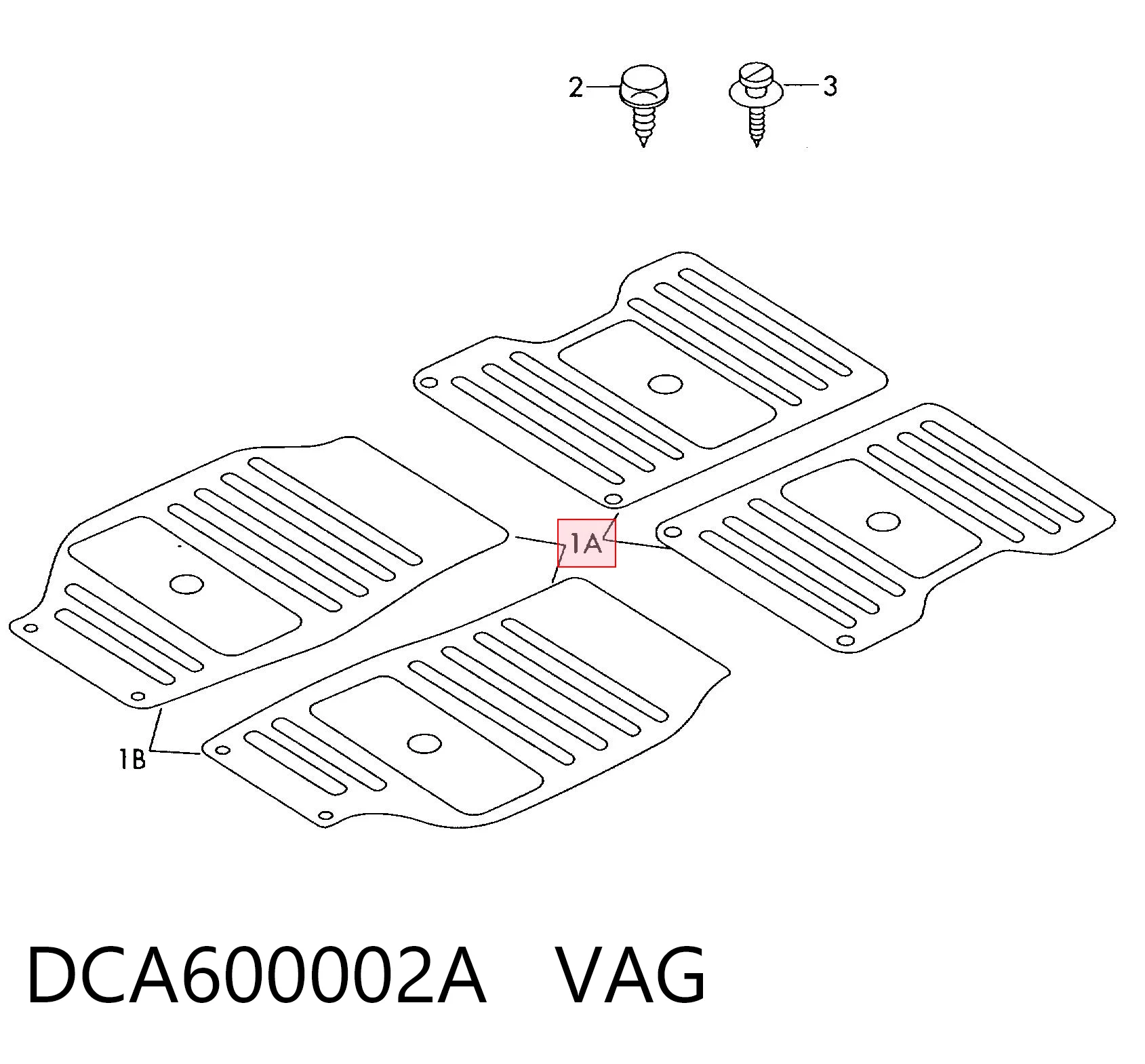 DCA600002A VAG Alfombrillas para coche