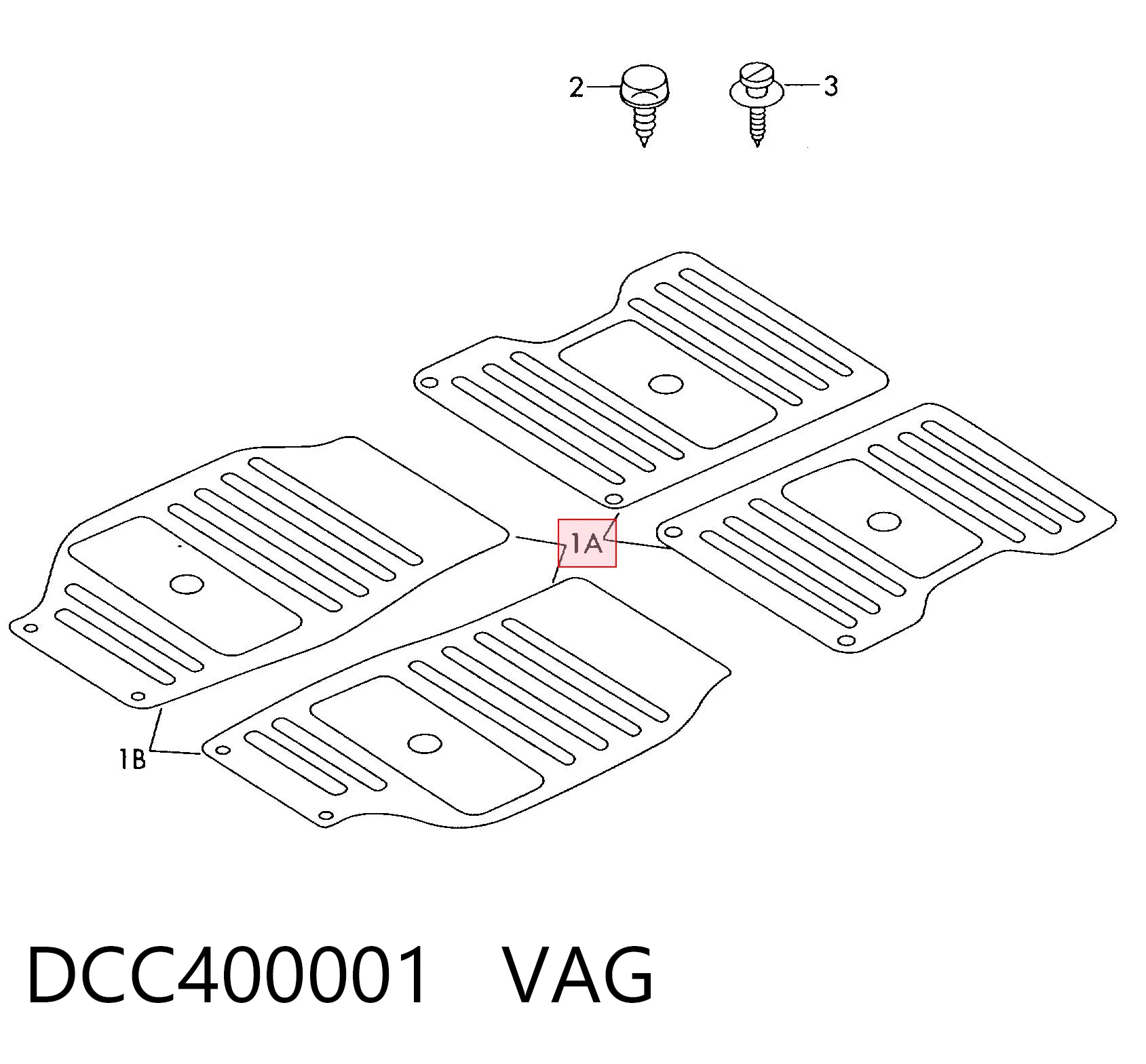 DCC400001 VAG Alfombrillas para coche