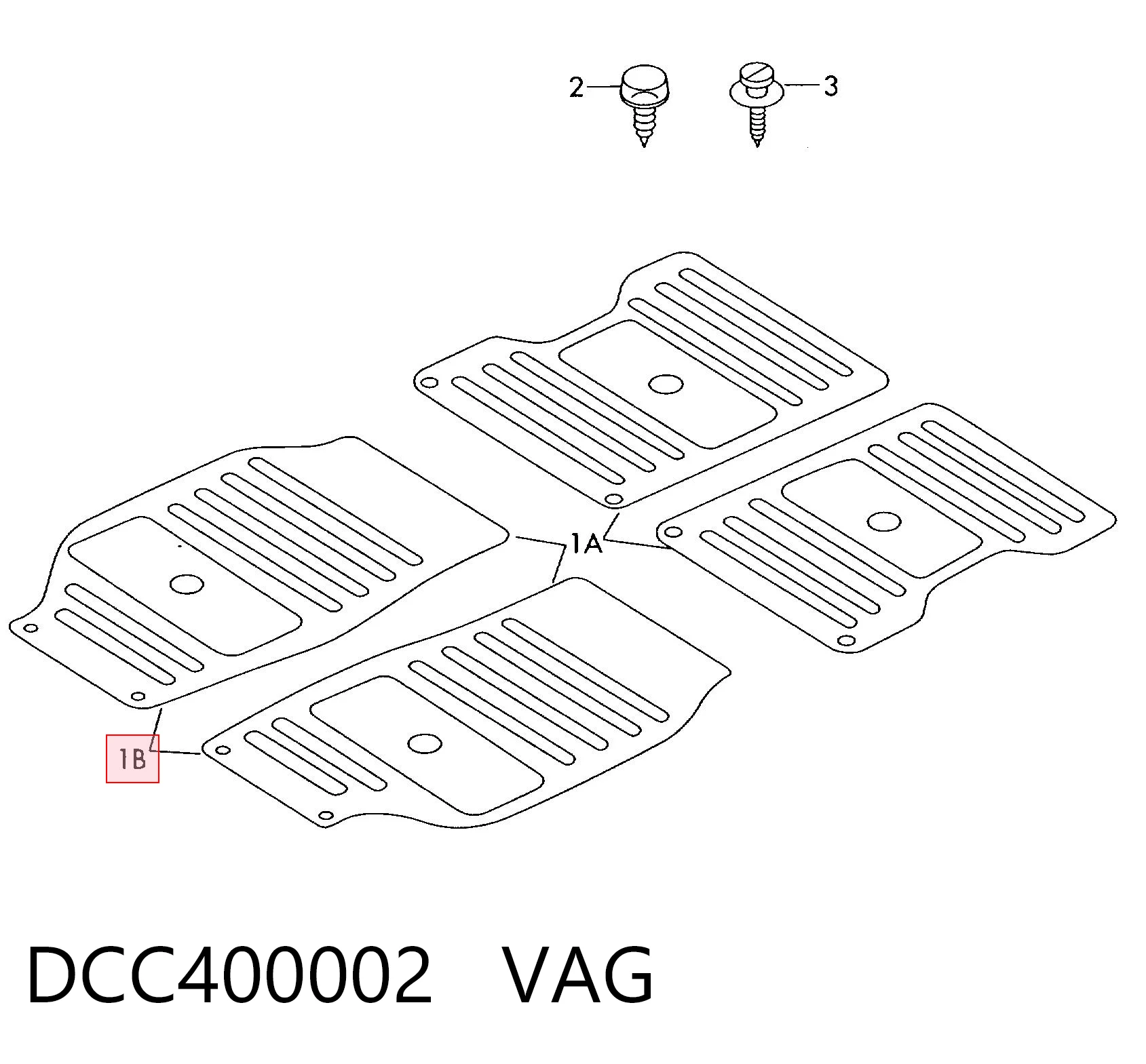 DCC400002 VAG Juego de alfombrillas delanteras, 2 piezas