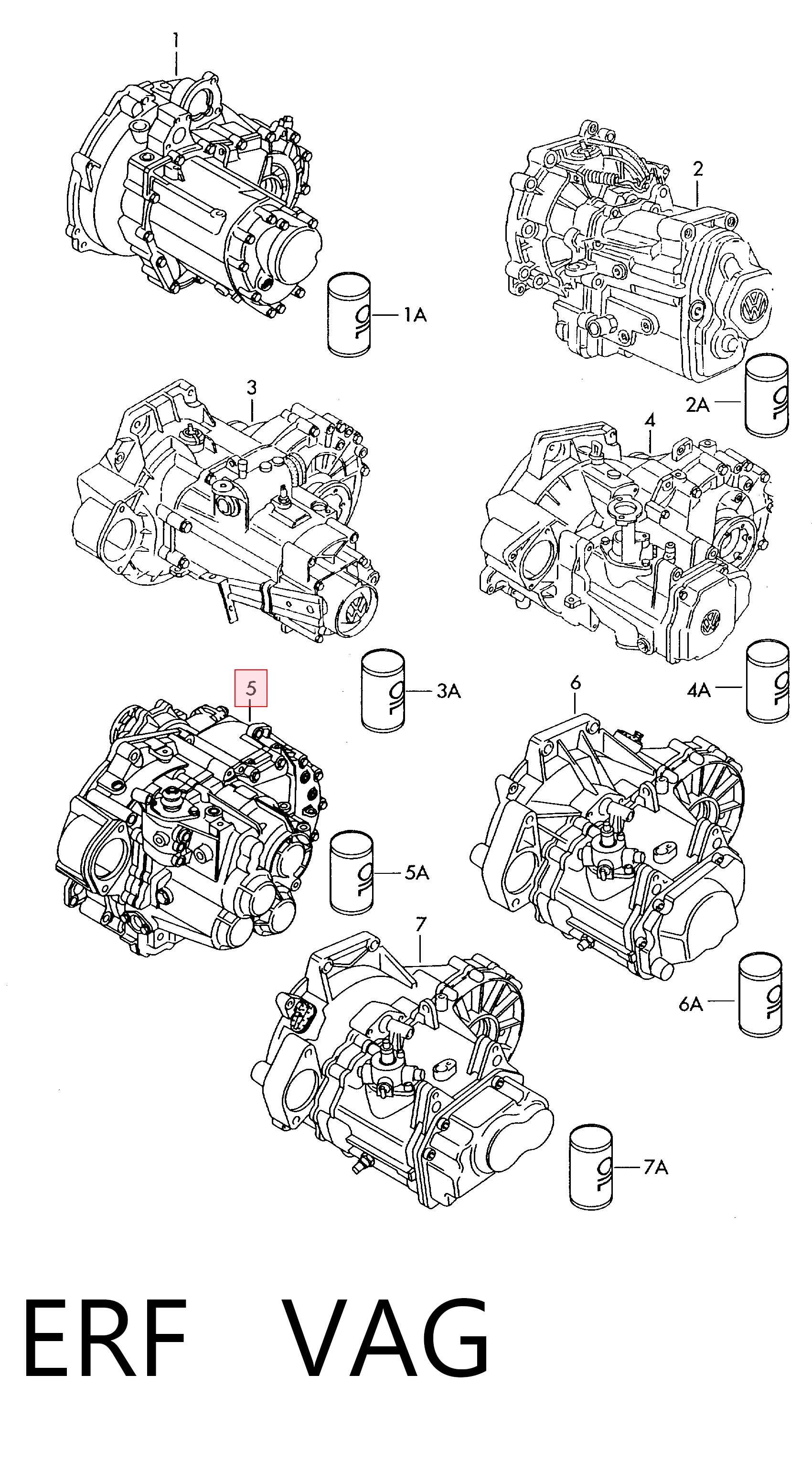 ERF VAG Transimisión manual