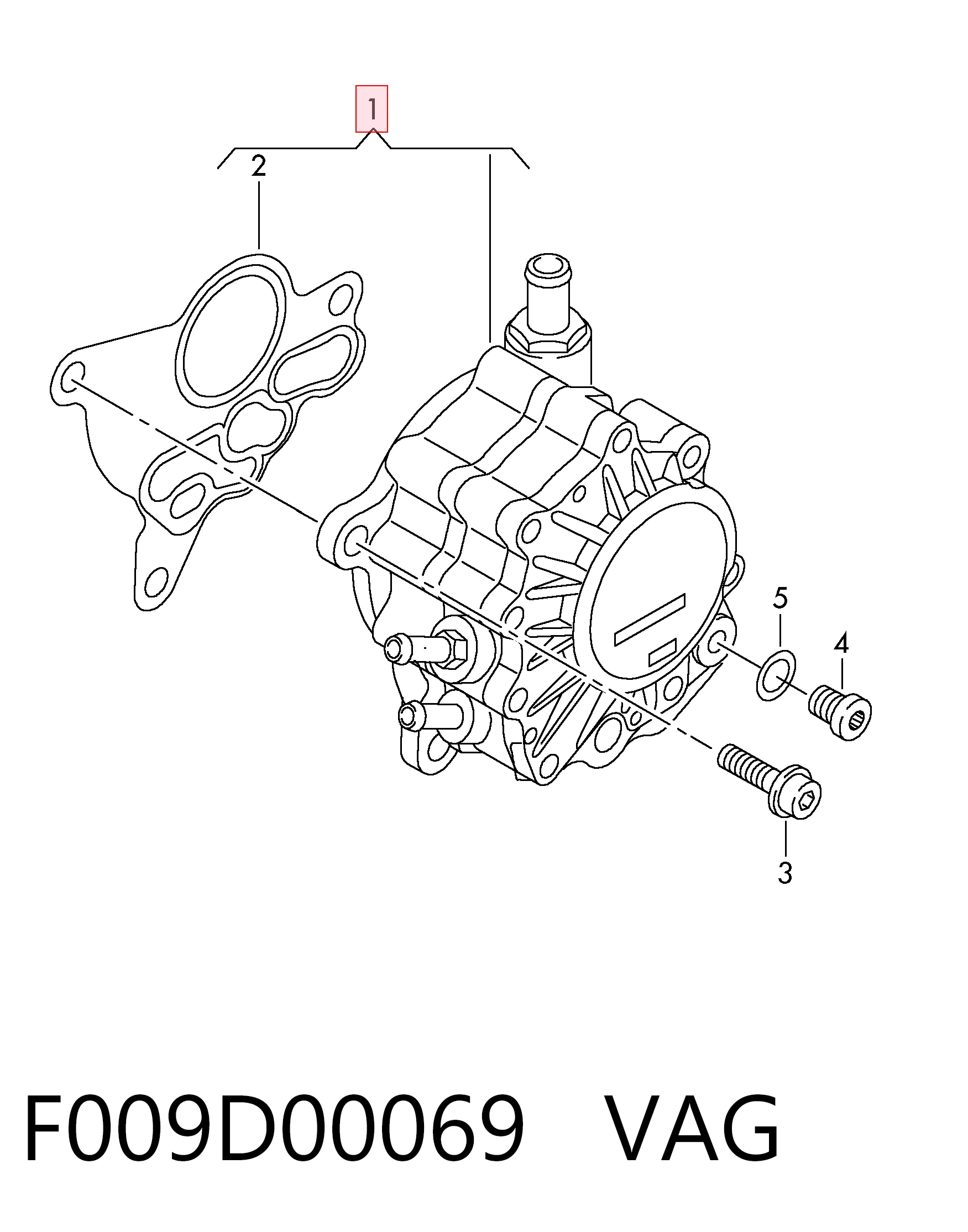 Bomba tándem de combustible F009D00069 VAG