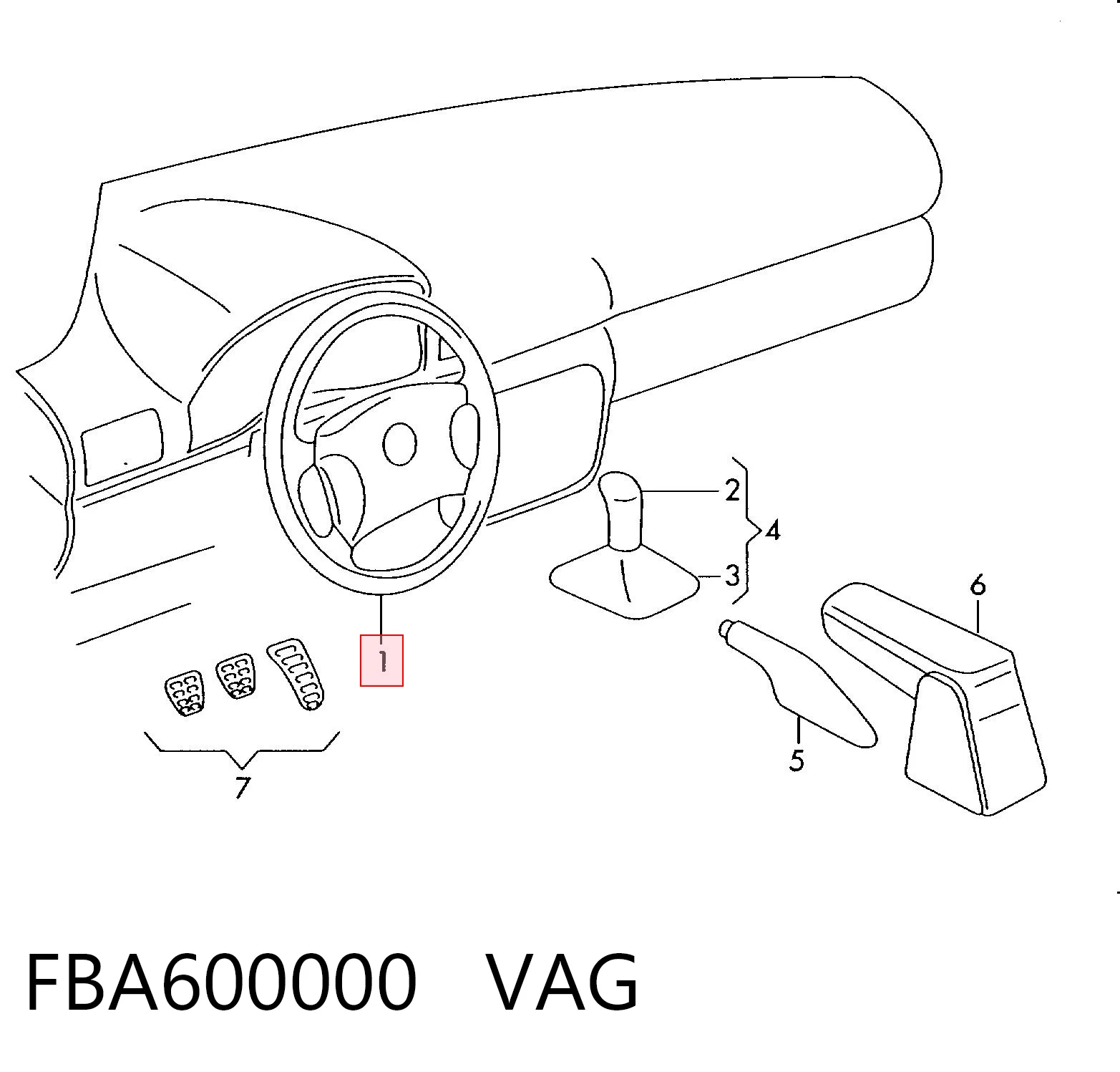 FBA600000 VAG Volante