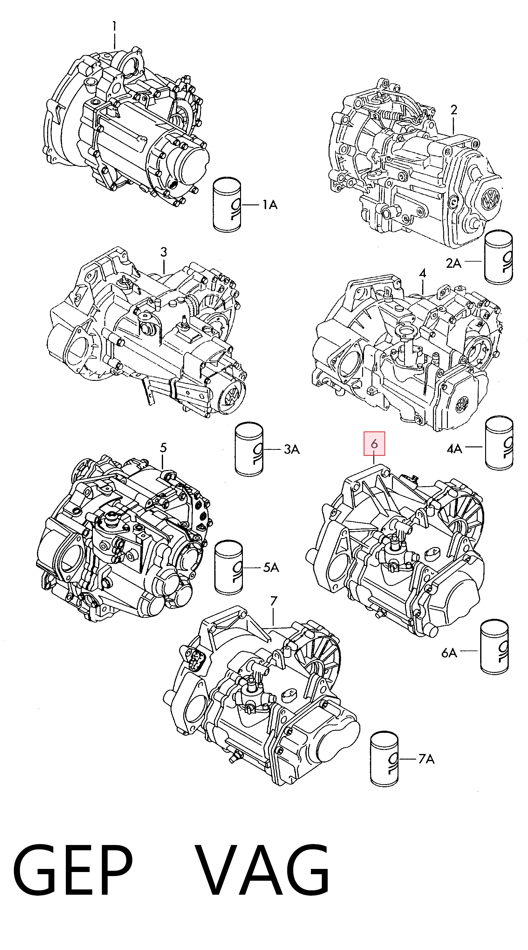GEP VAG Transimisión manual