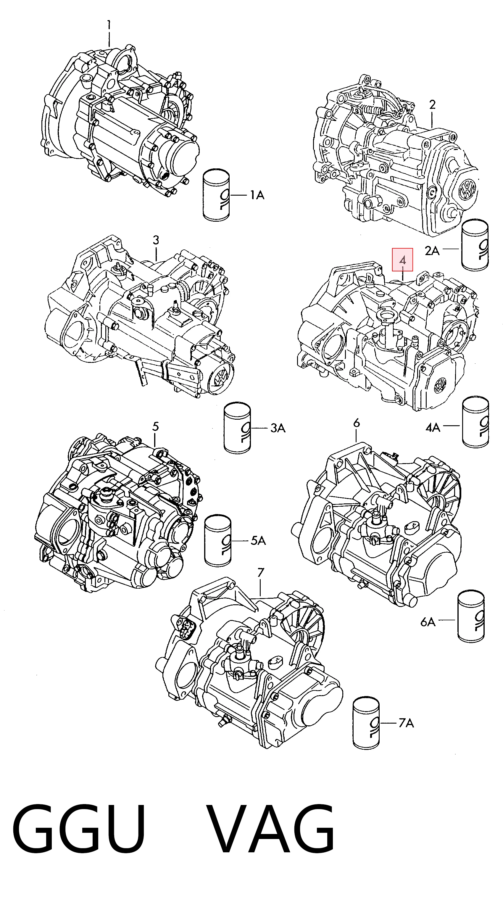 GGU VAG Transimisión manual