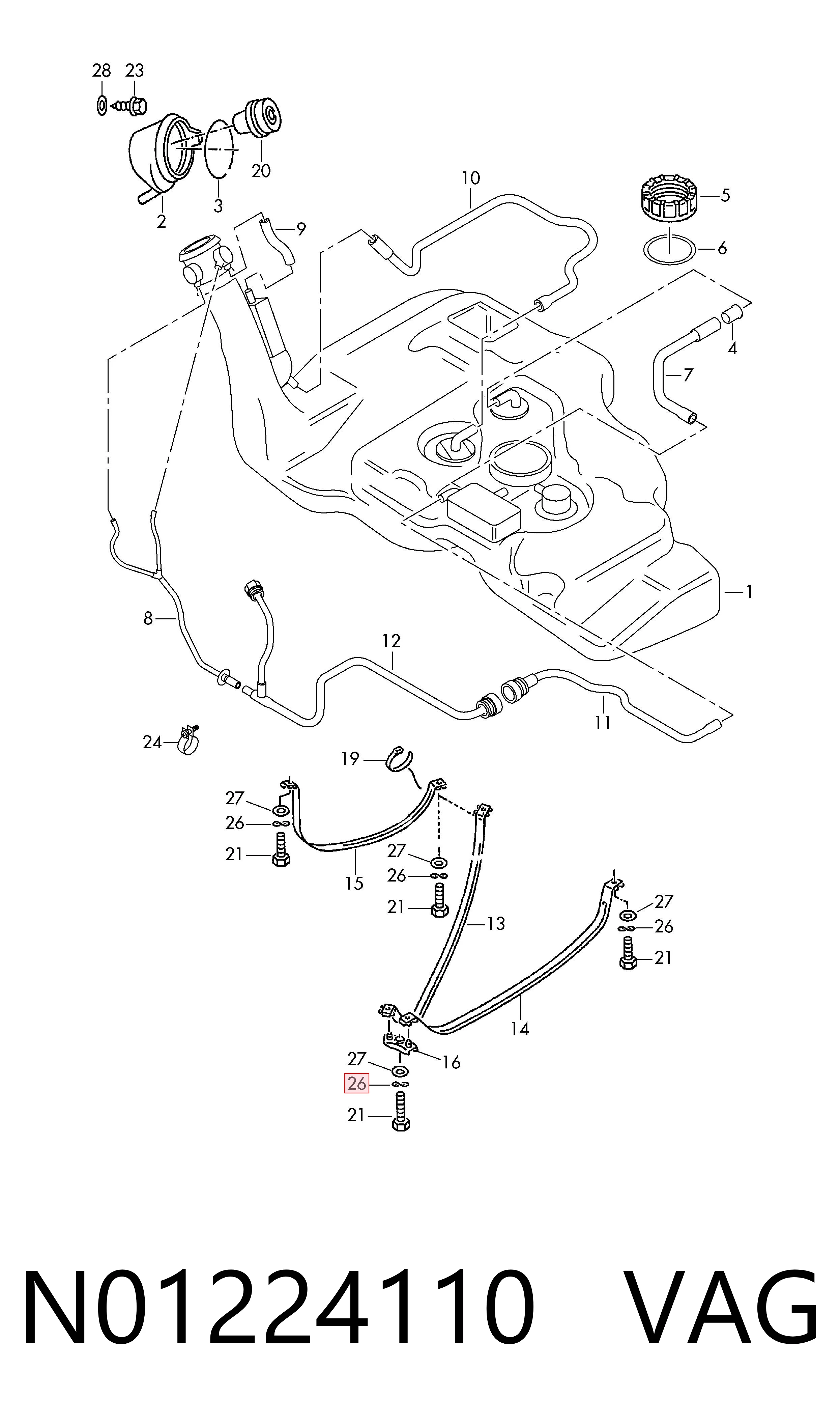 N01224110 VAG Kit correa de distribución