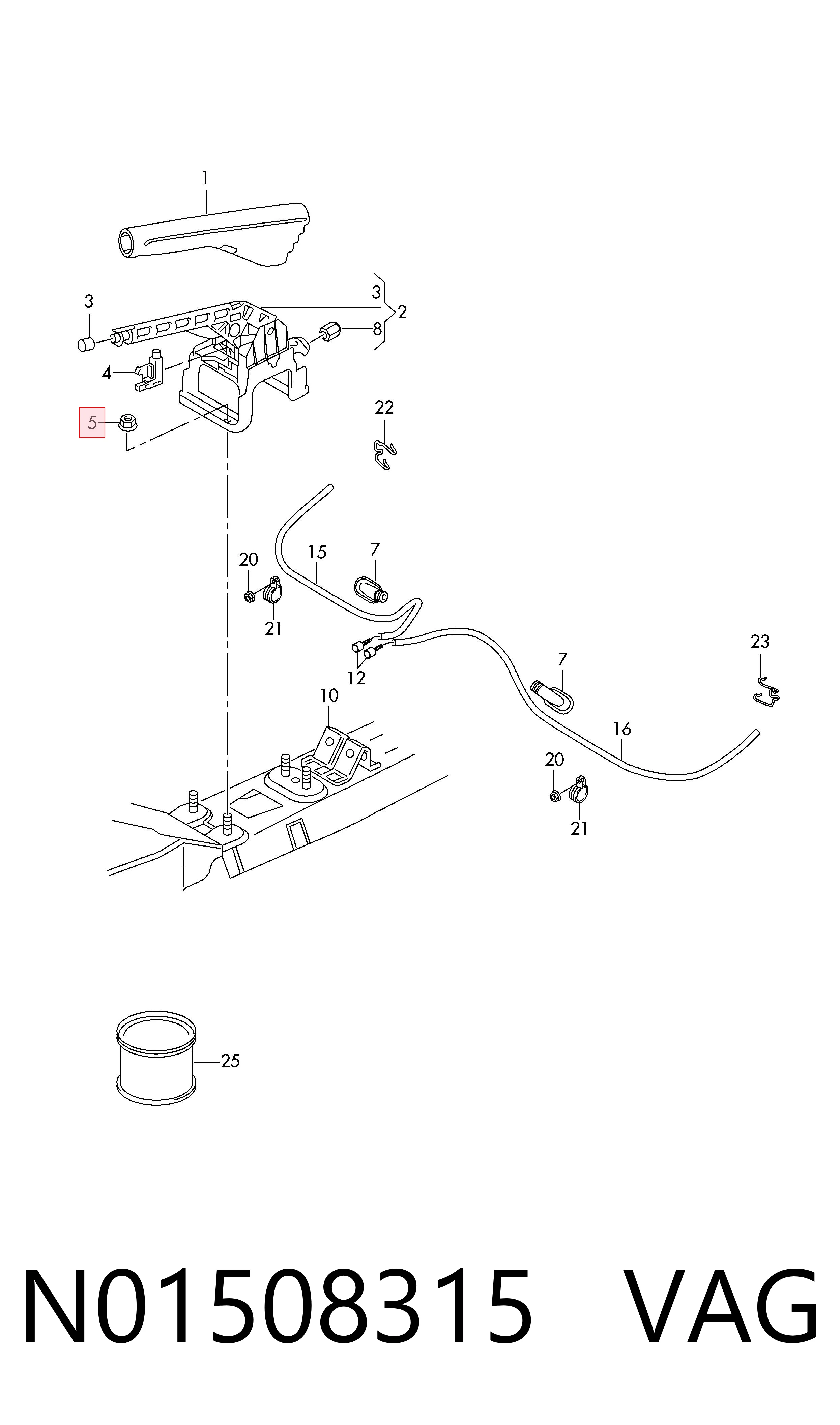 N01508315 VAG Tornillo (tuerca) de sujeción
