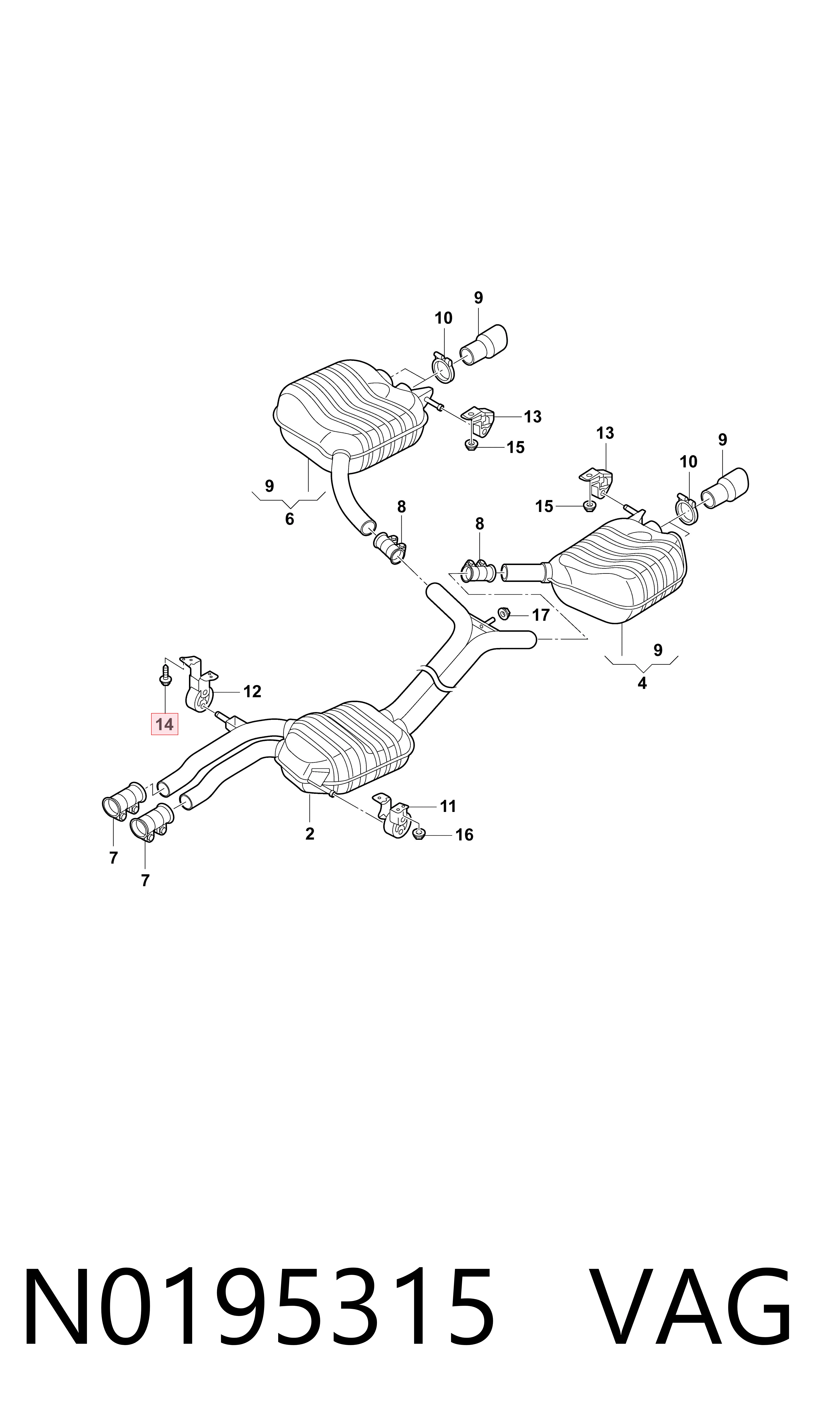 N0195315 VAG Kit correa de distribución