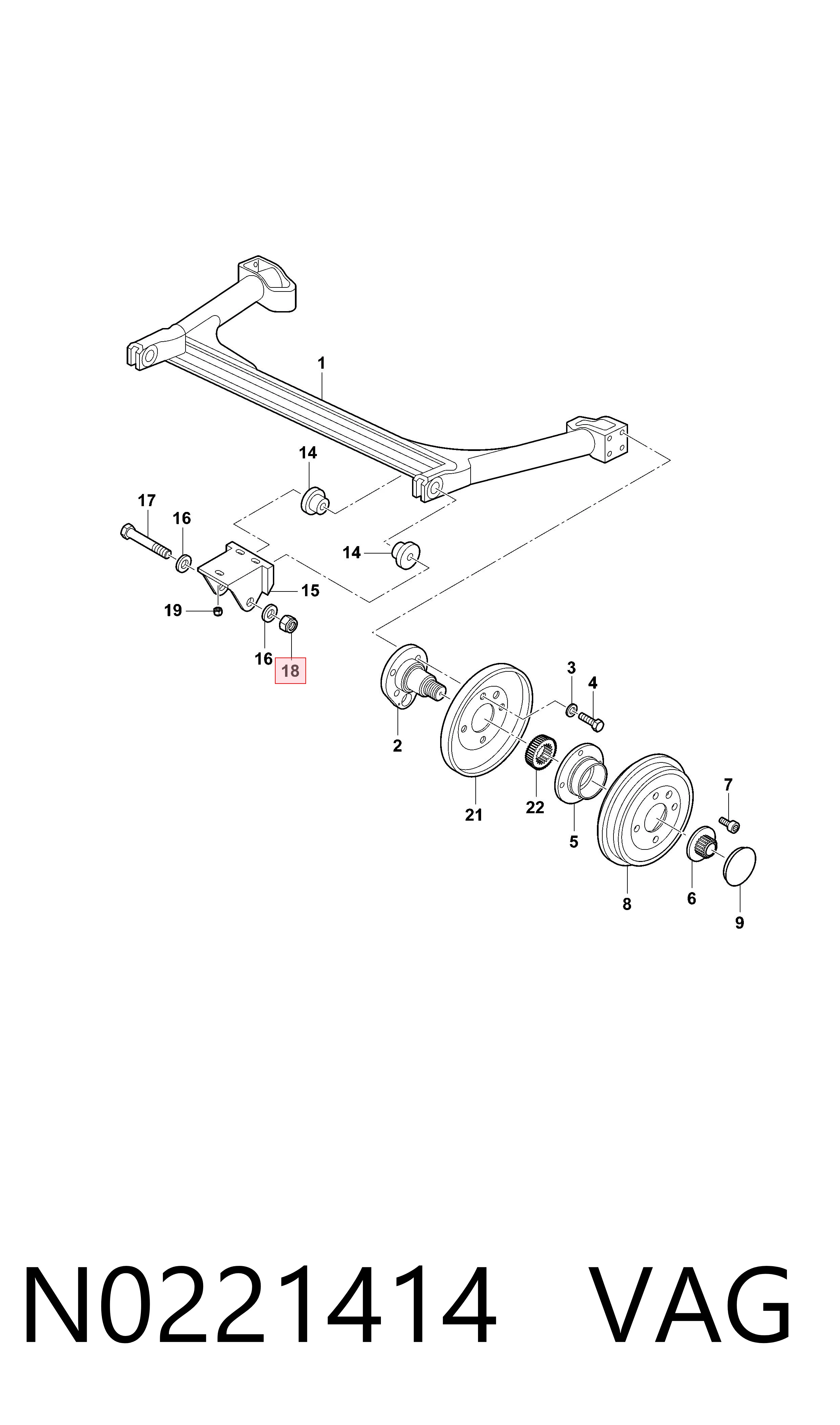  VAG N0221414 precio, desde 0,48 EUR