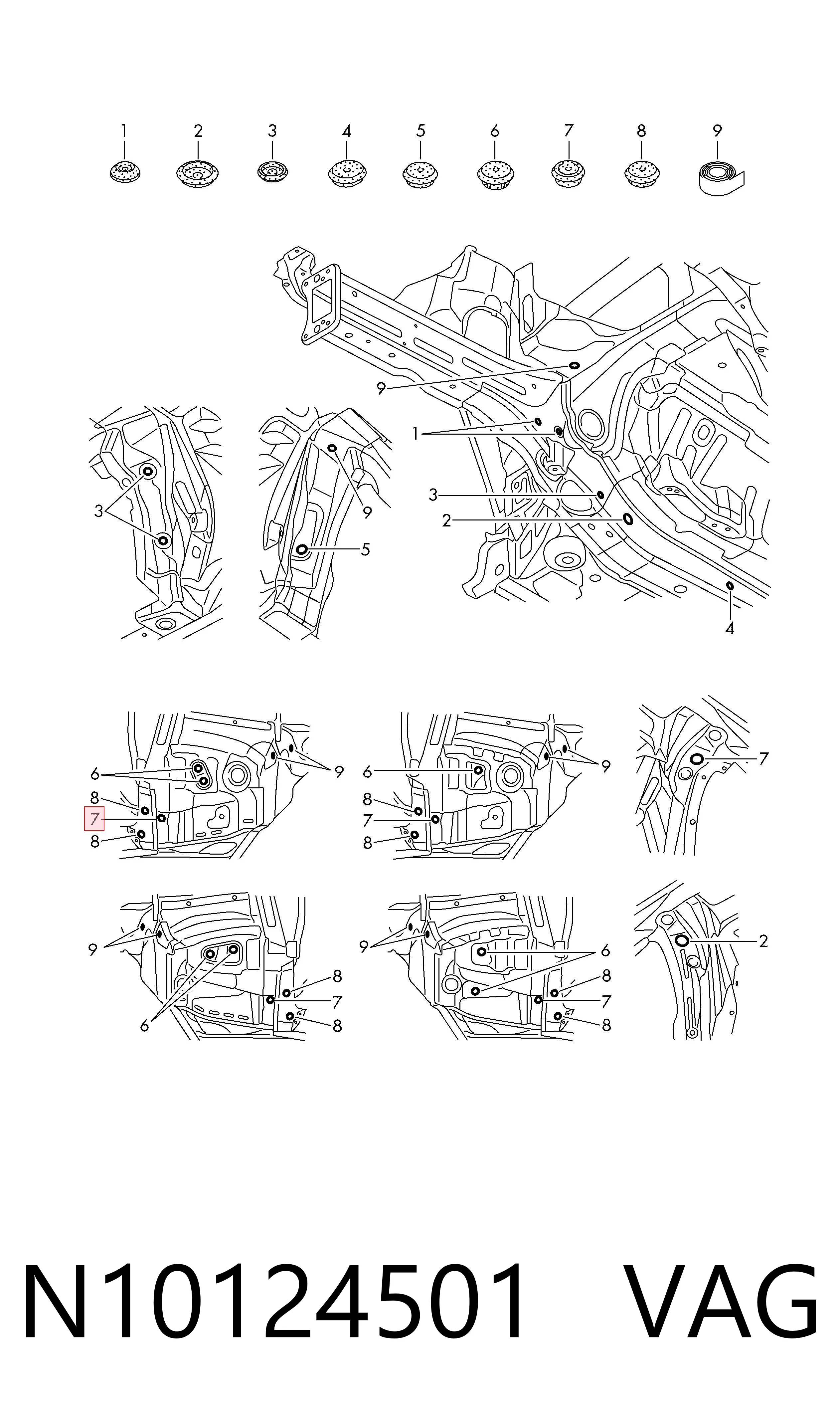  VAG N10124501 precio, desde 0,67 EUR