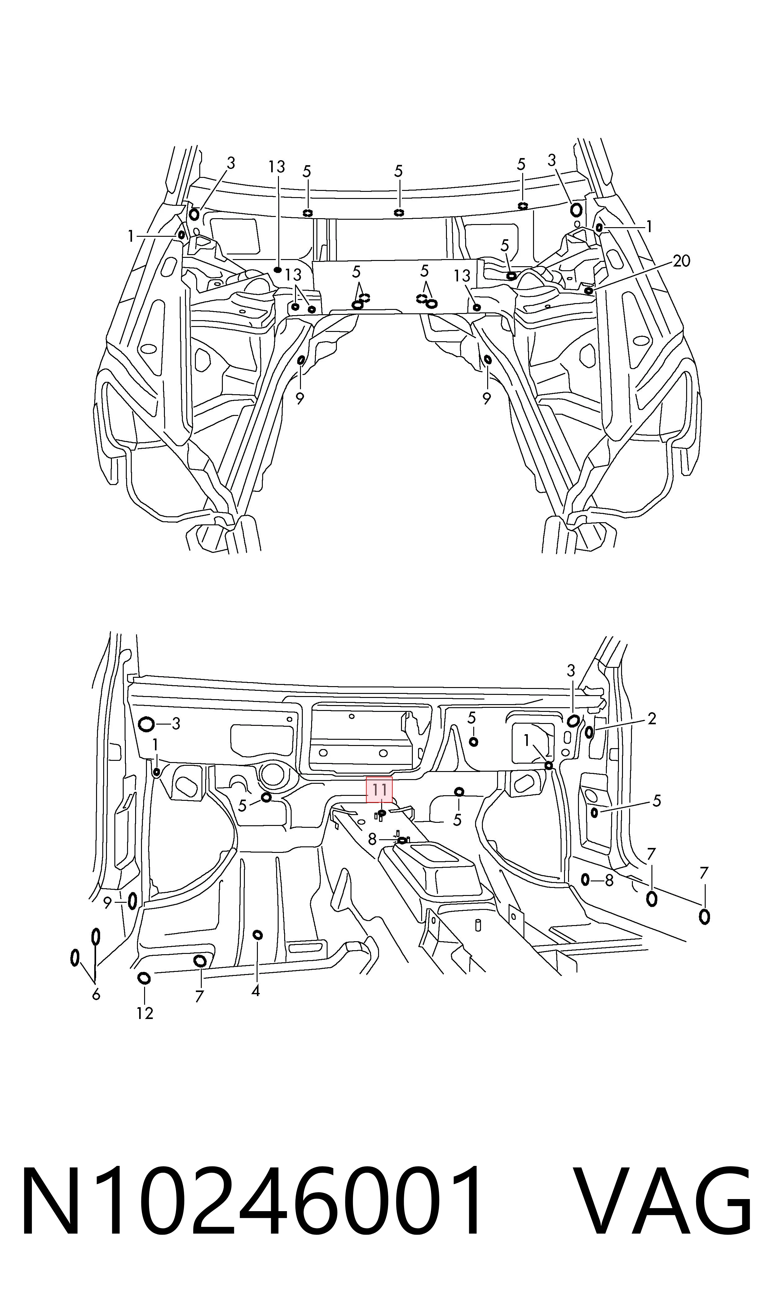  VAG N10246001 precio, desde 0,79 EUR