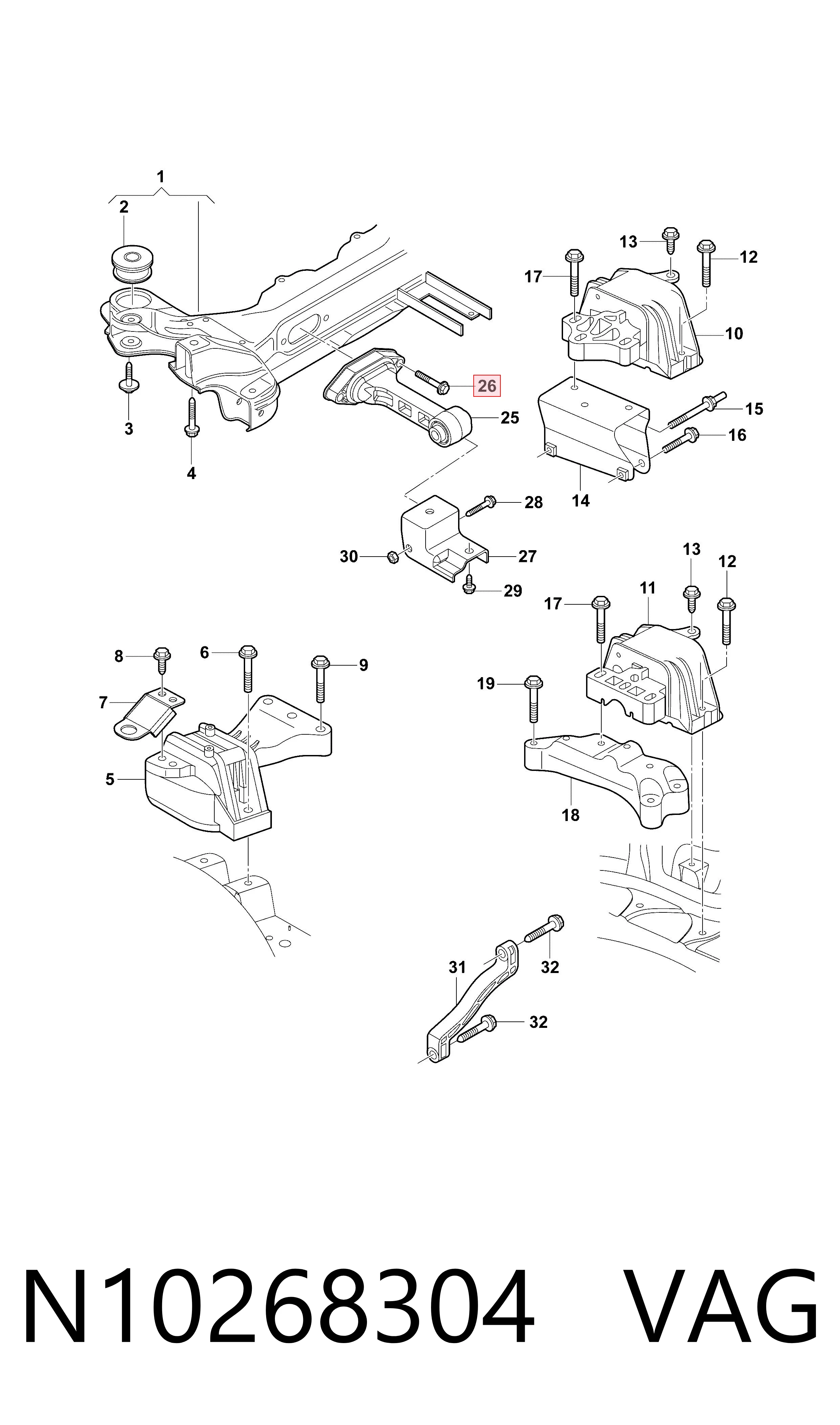 Juego de correas dentadas VAG N10268304 precio, desde 1,60 EUR