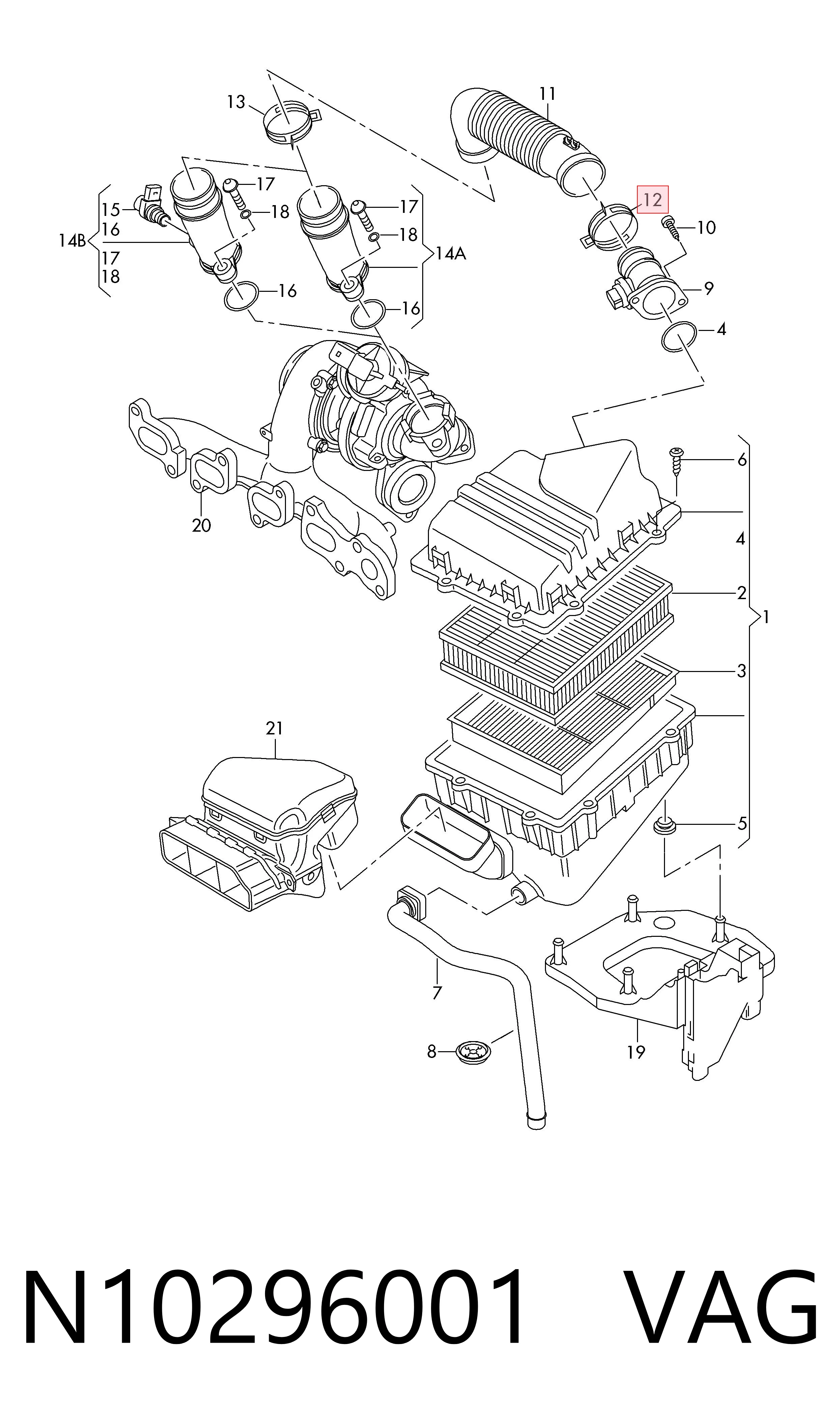  VAG N10296001 precio, desde 10,71 EUR