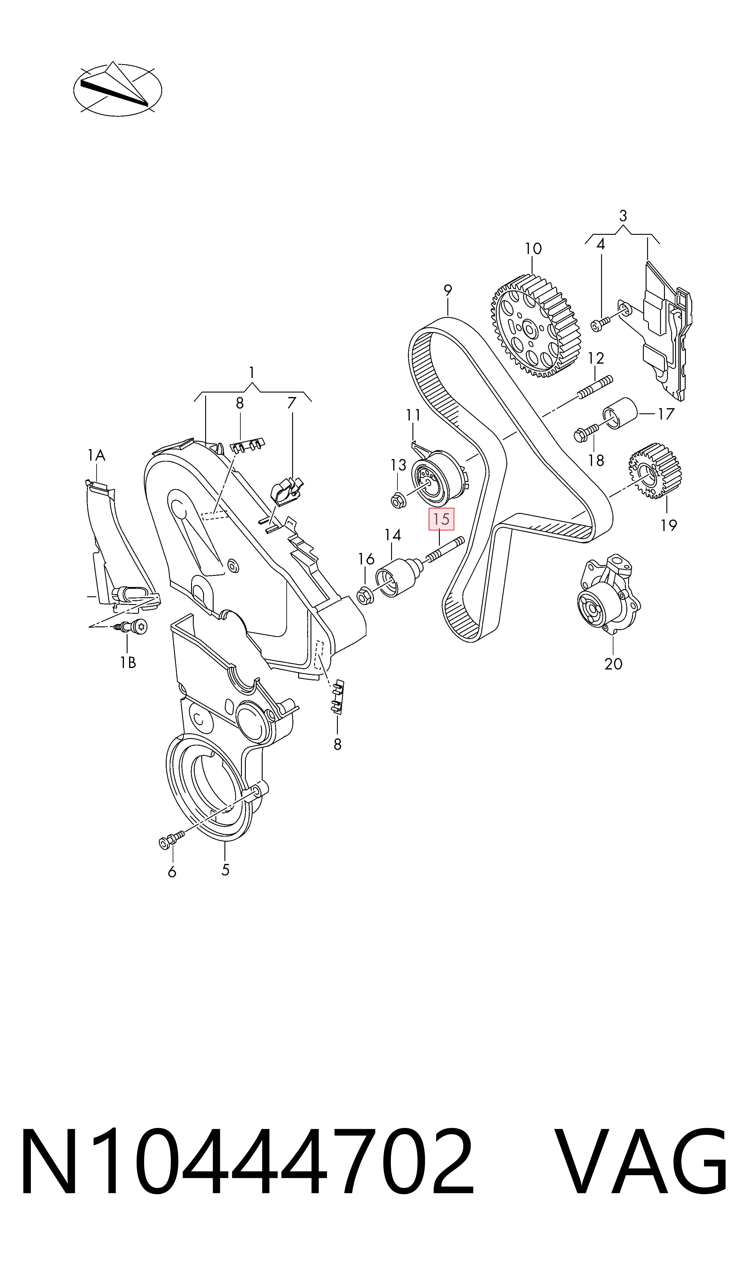N10444702 VAG Kit correa de distribución