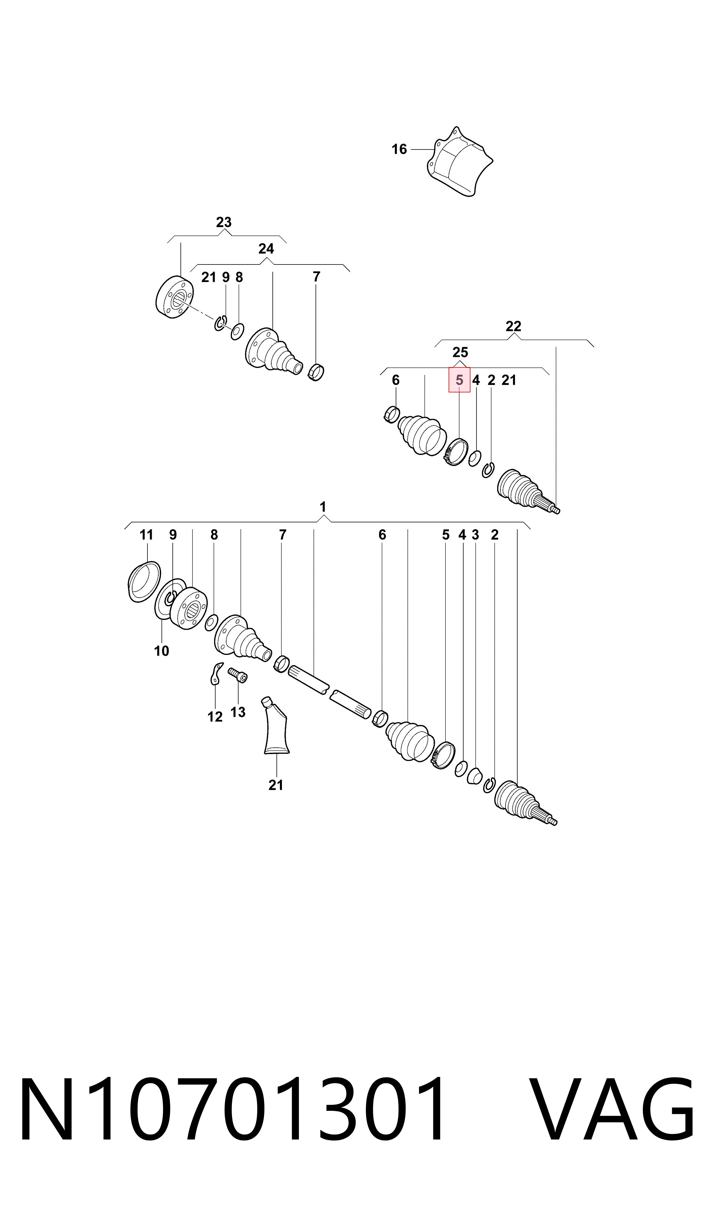 Abrazadera universal de fuelle de junta homocinética VAG N10701301 precio, desde 0,91 EUR