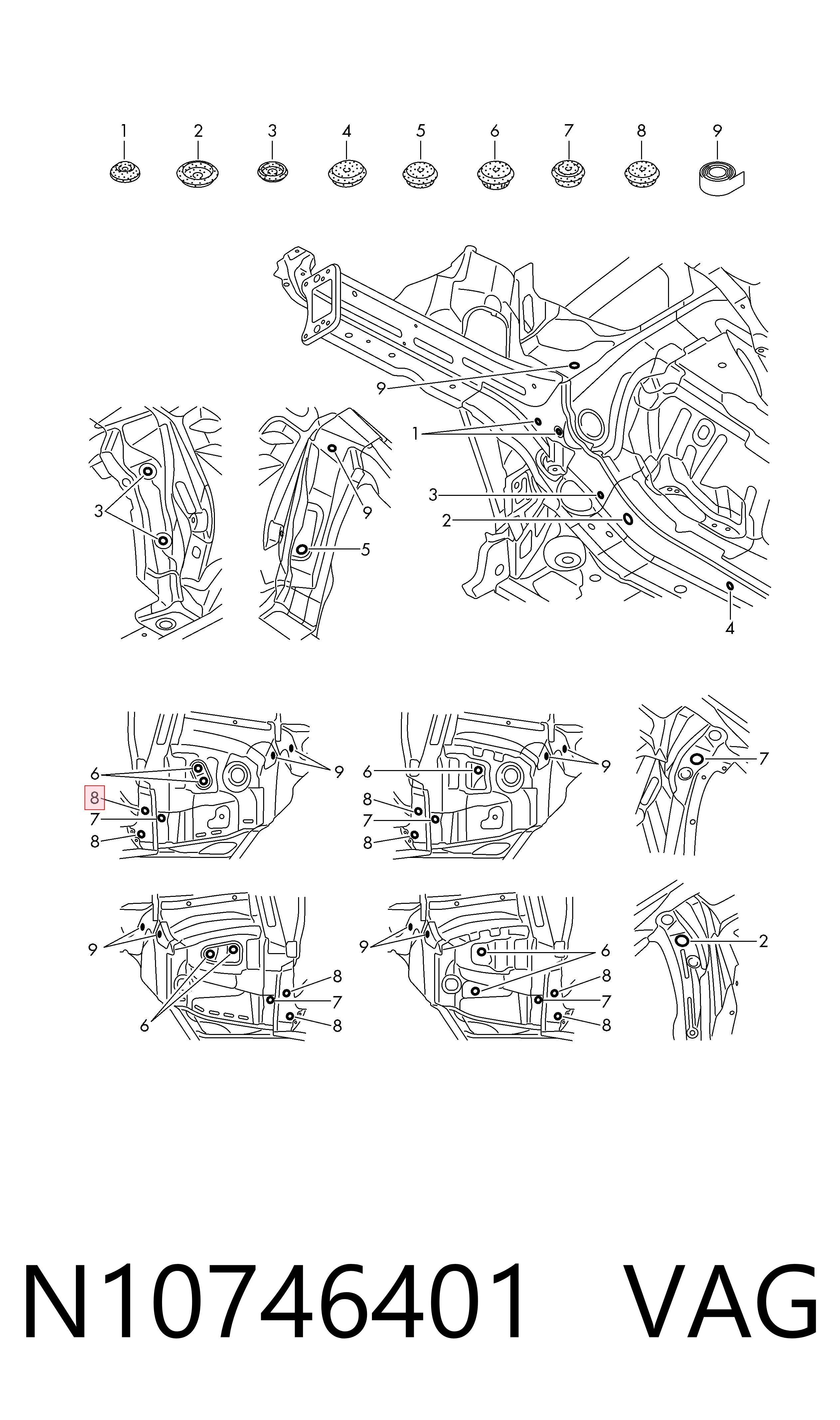  VAG N10746401 precio, desde 0,76 EUR