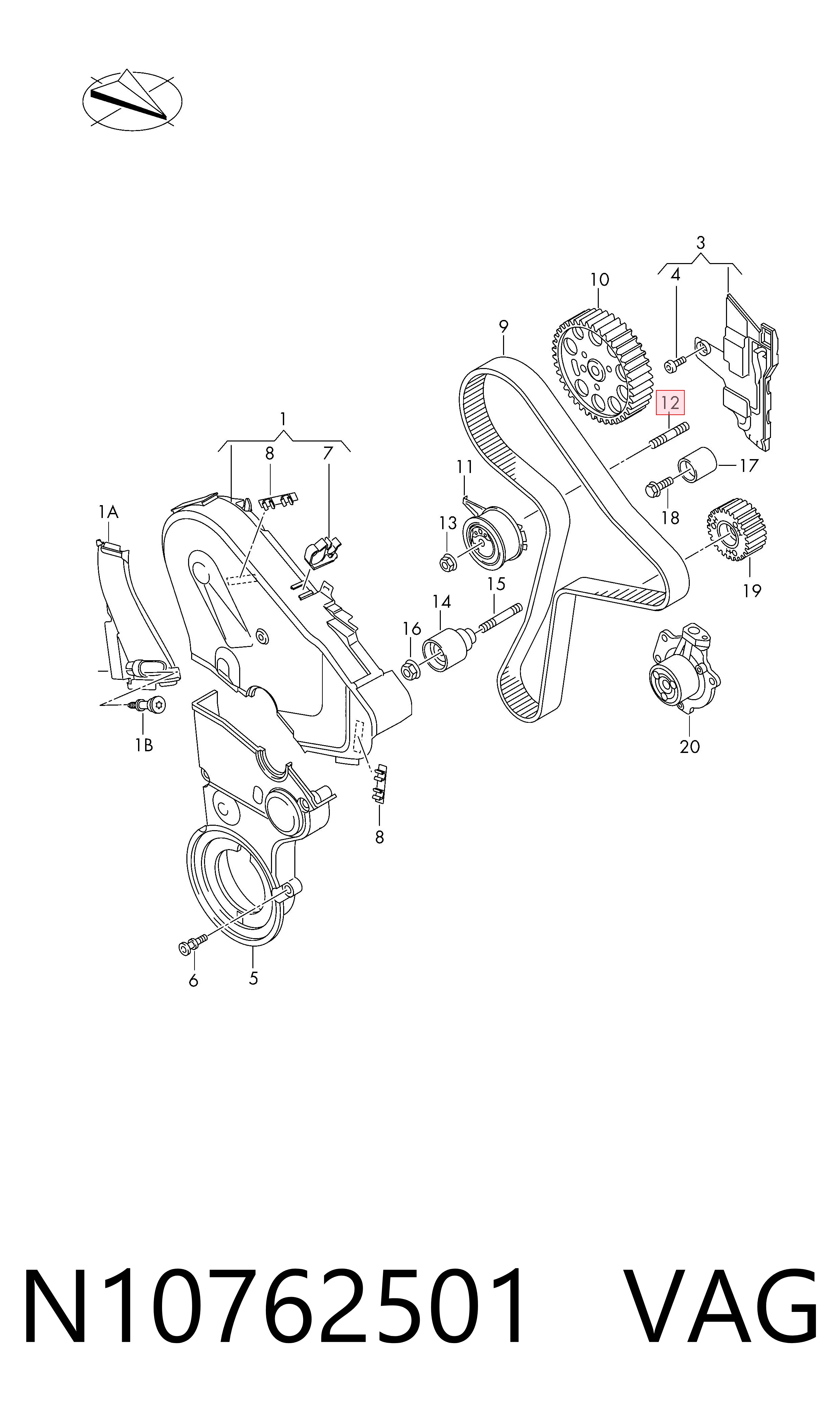 N10762501 VAG Kit correa de distribución