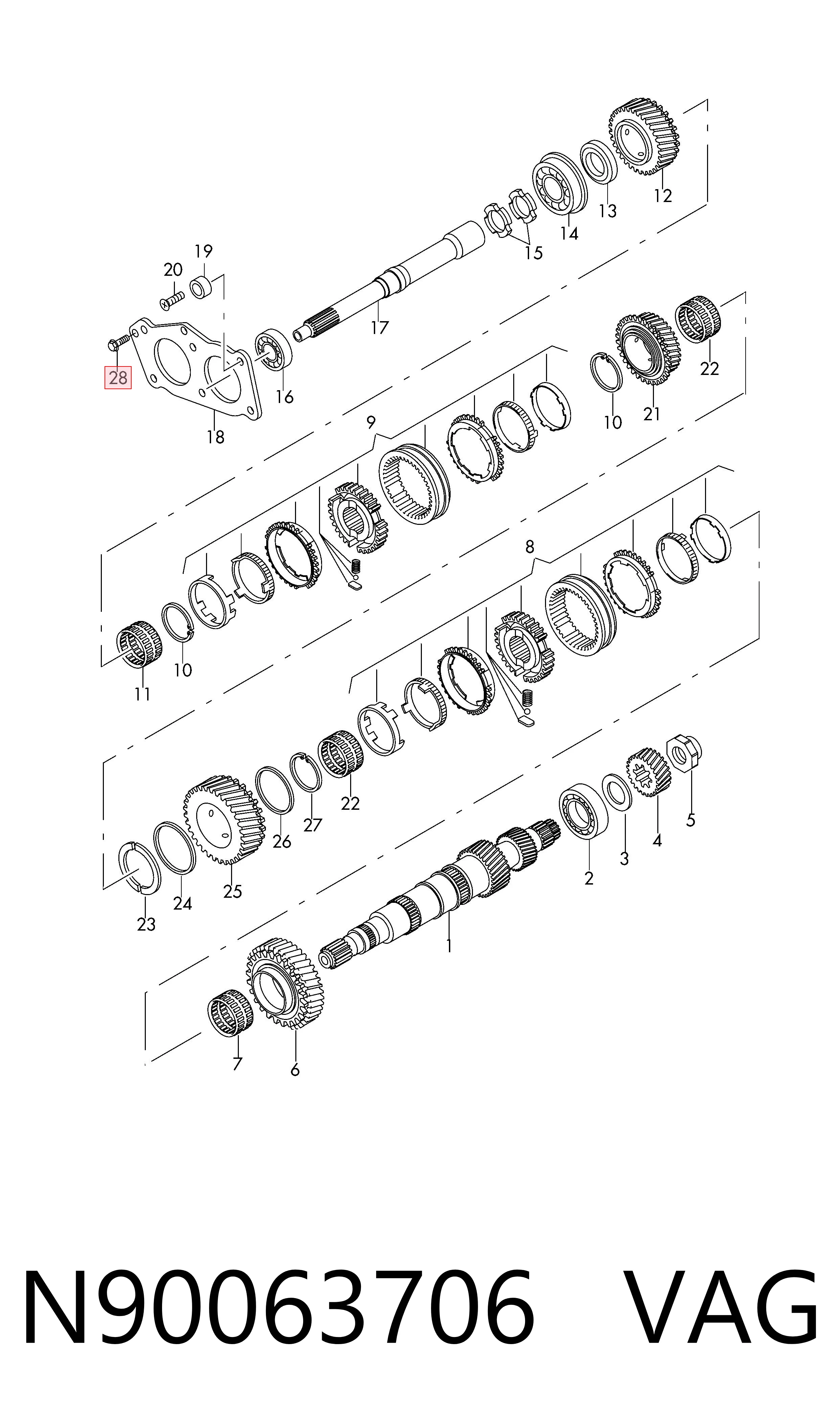 N90063706 VAG Kit correa de distribución