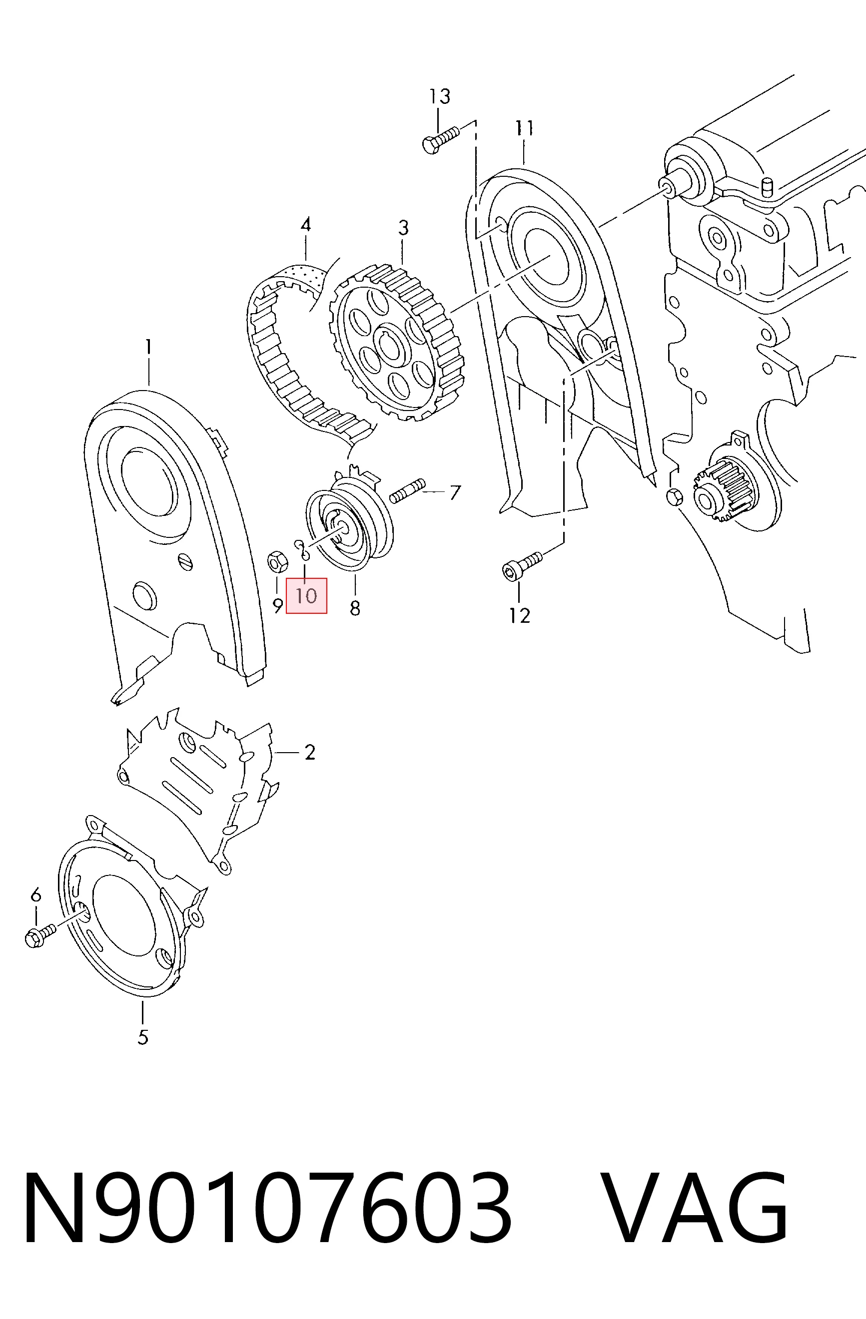 N90107603 VAG Kit correa de distribución