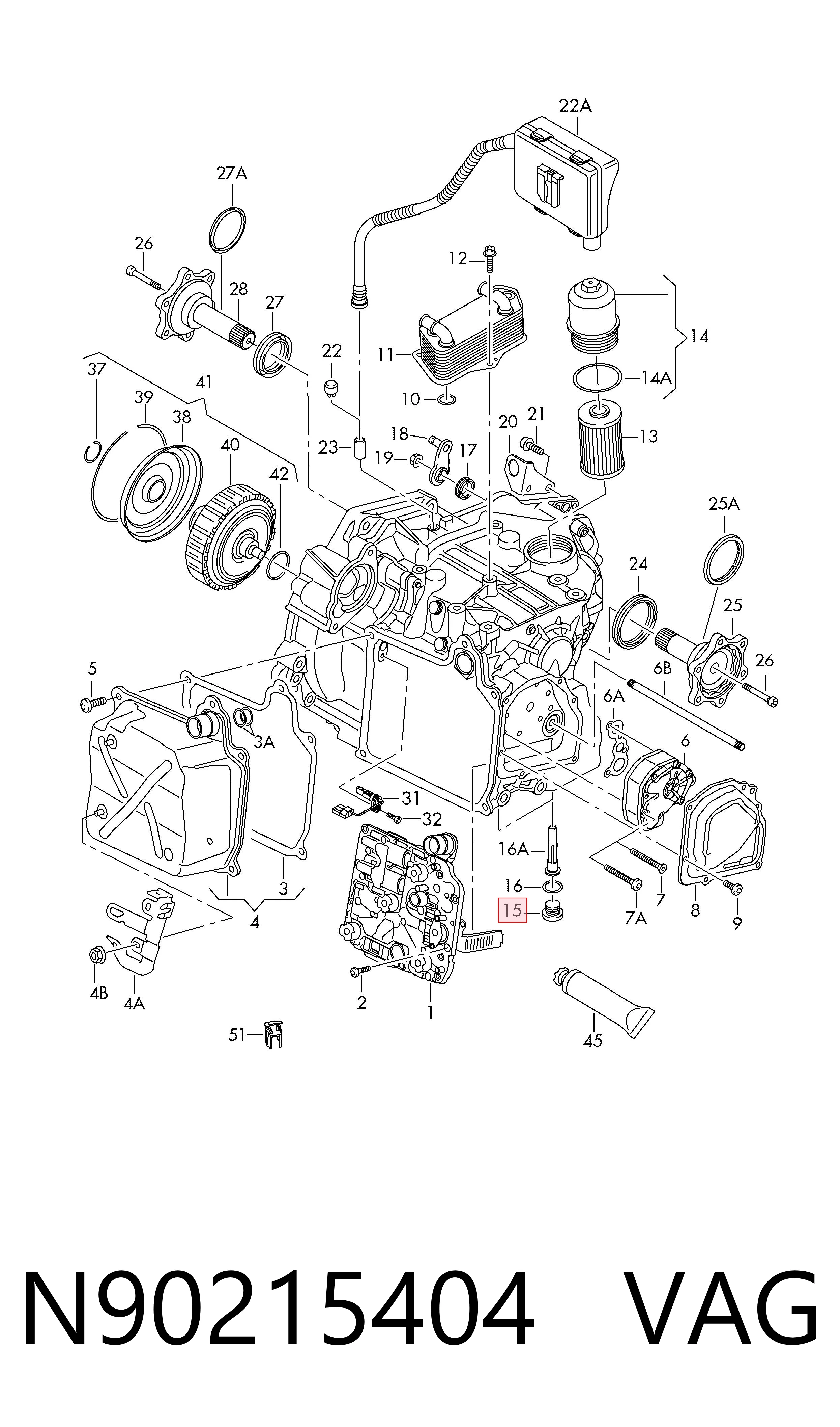 Tapón del cárter de la transmisión automática VAG N90215404 precio, desde 5,66 EUR