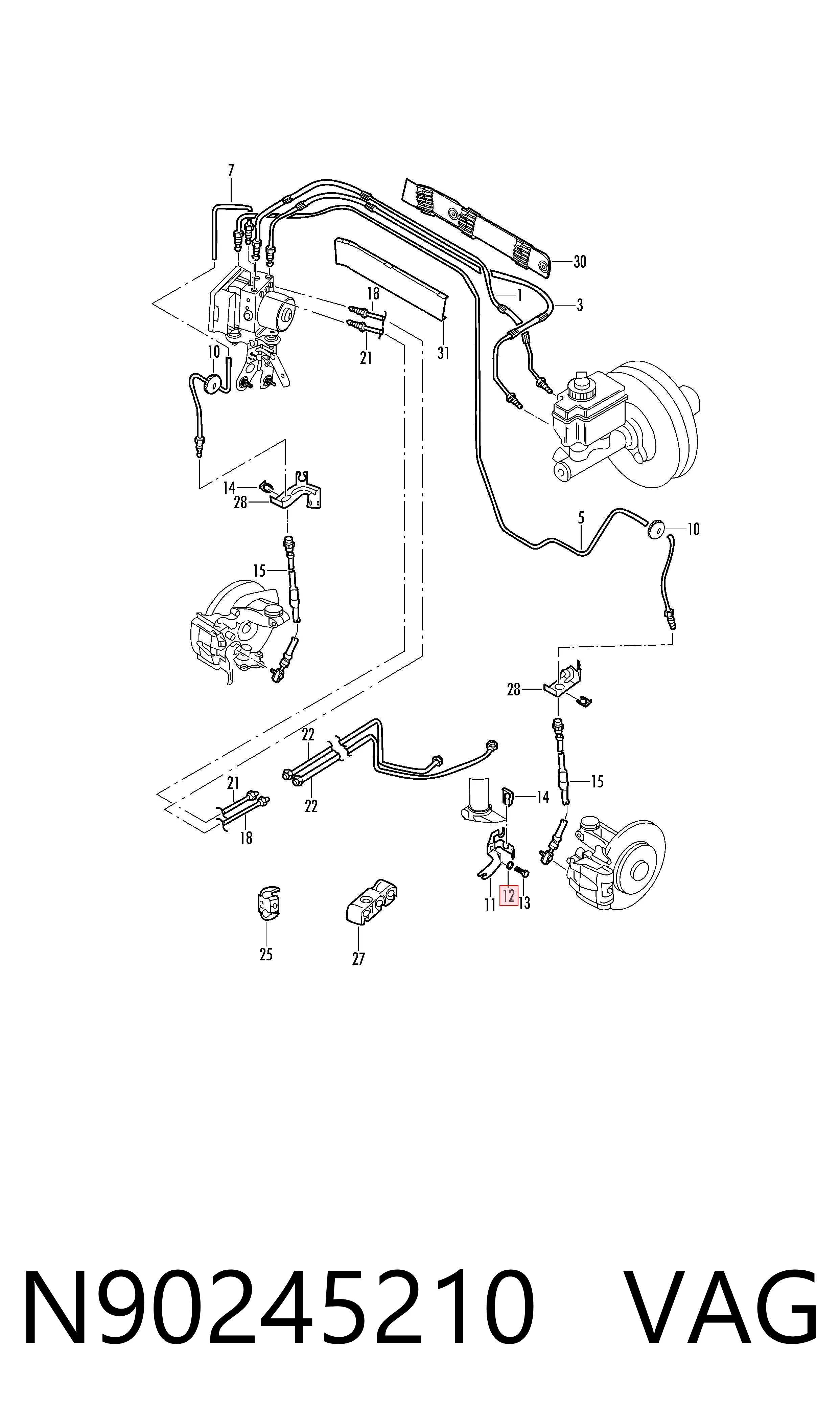  VAG N90245210 precio, desde 1,39 EUR