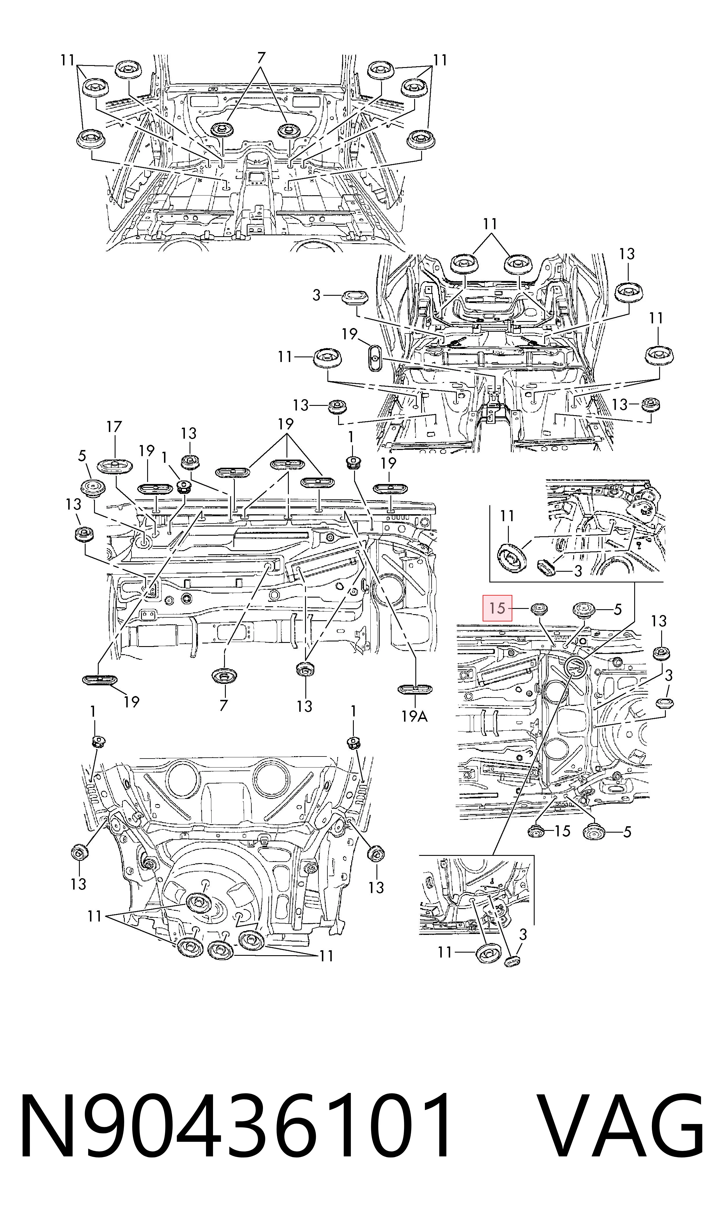 Tapa de motor VAG N90436101 precio, desde 1,18 EUR