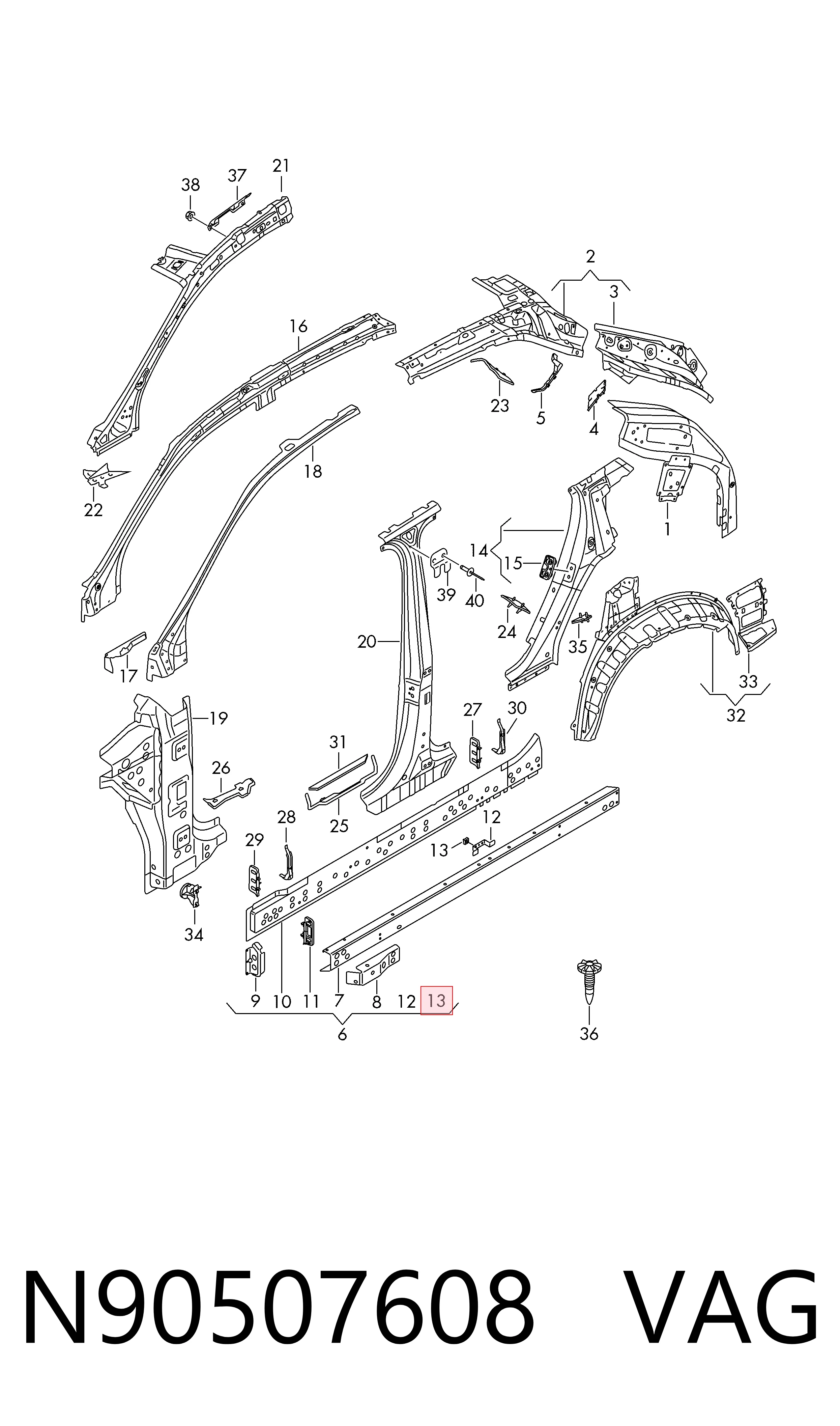  VAG N90507608 precio, desde 1,33 EUR