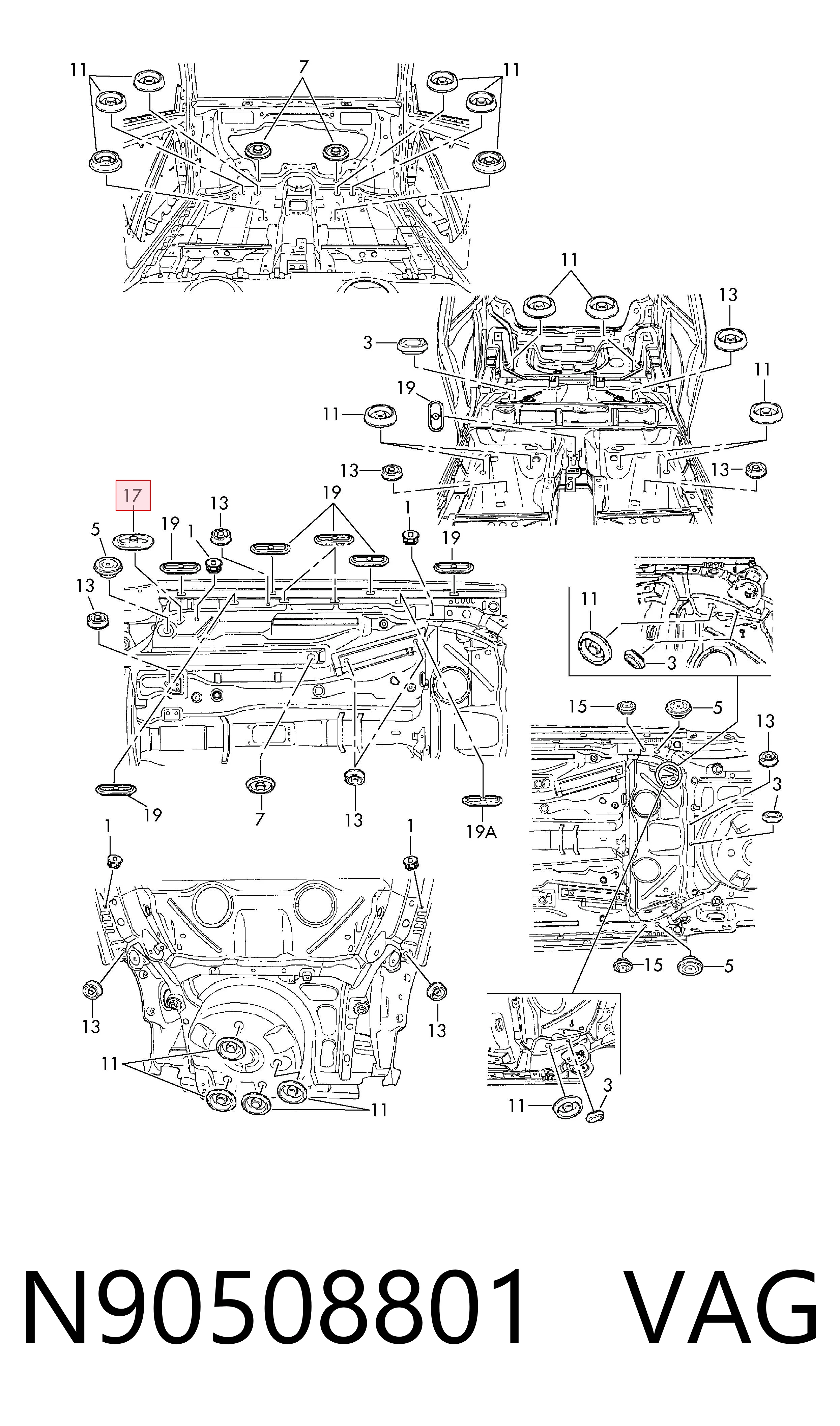 Tapa de motor VAG N90508801 precio, desde 1,18 EUR