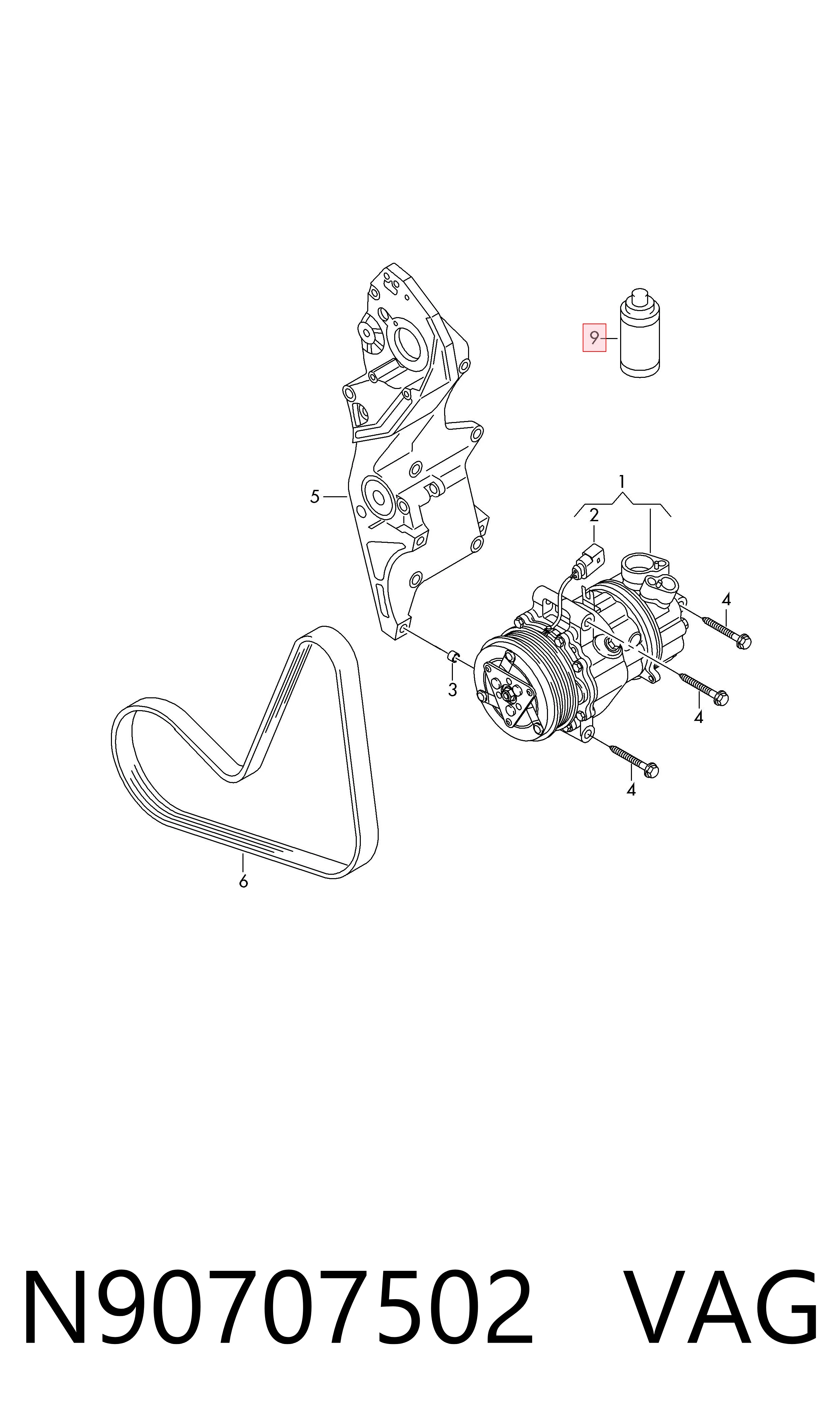  VAG N90707502 precio, desde 2,86 EUR