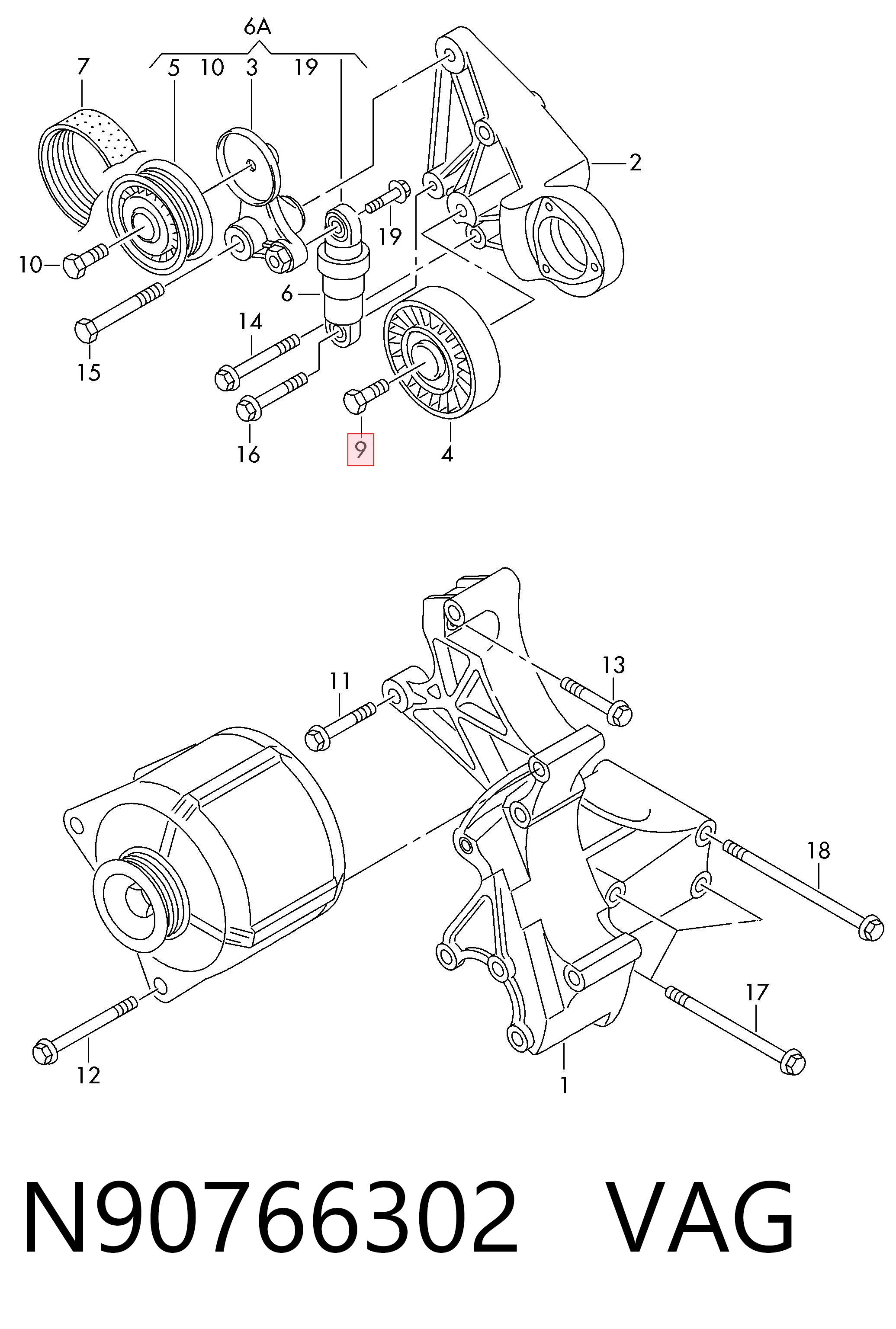 N90766302 VAG Tornillo