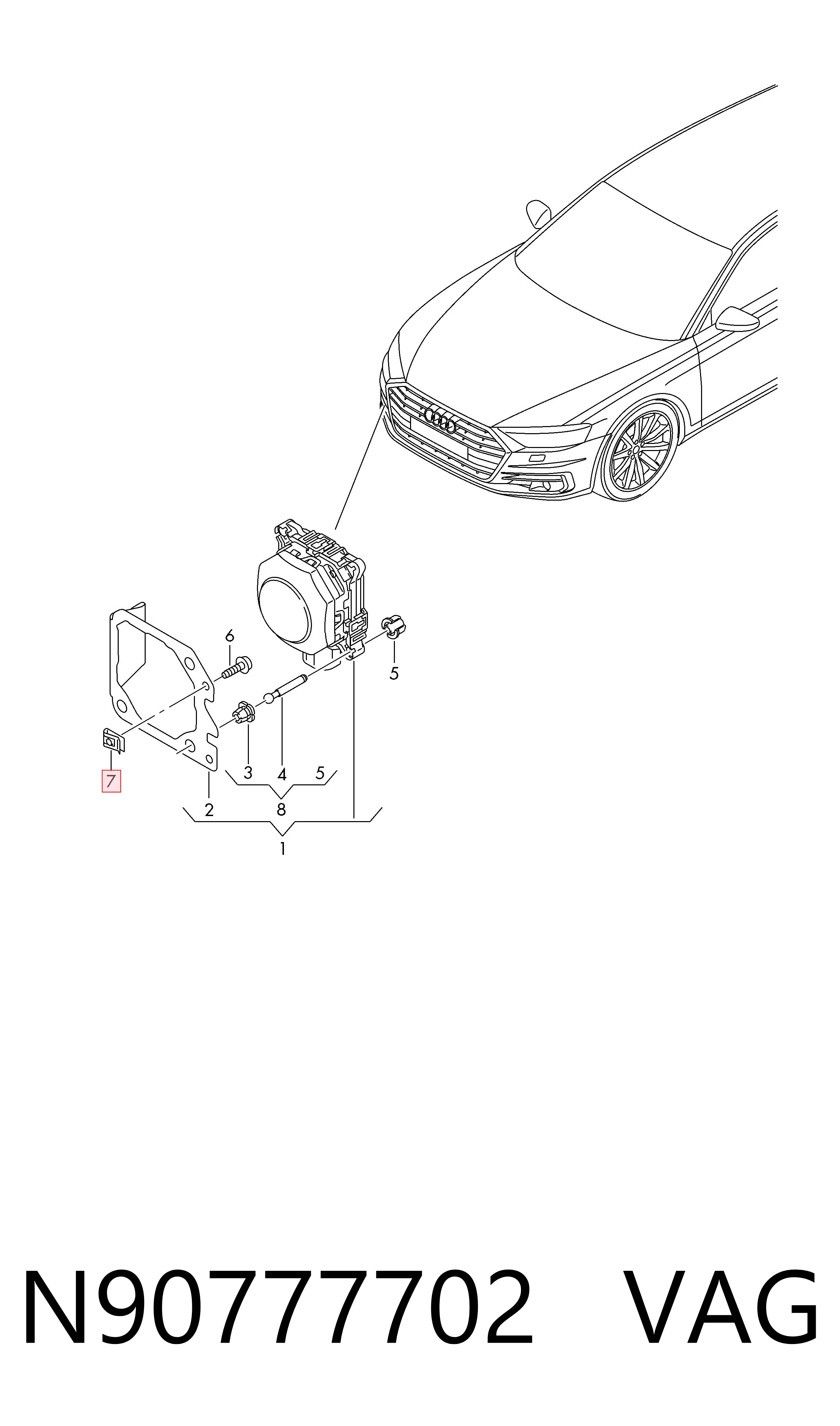 N90777702 VAG Tuerca remachable para tornillo autorroscante