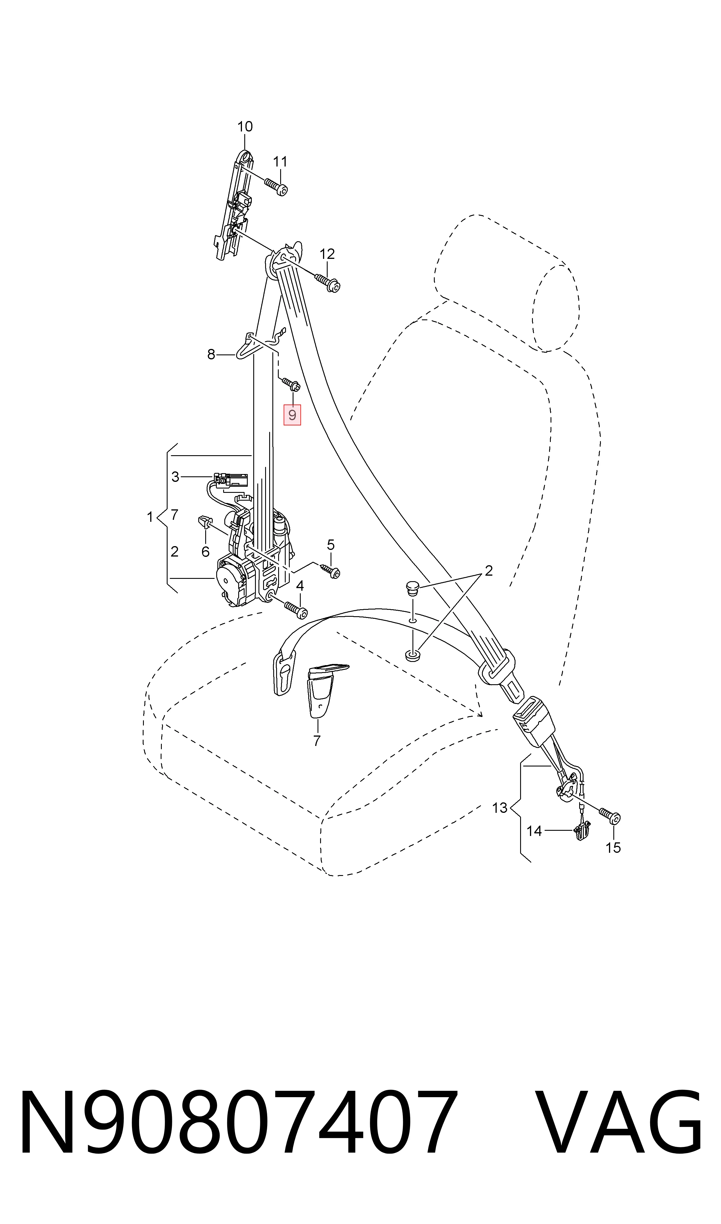  VAG N90807407 precio, desde 1,27 EUR