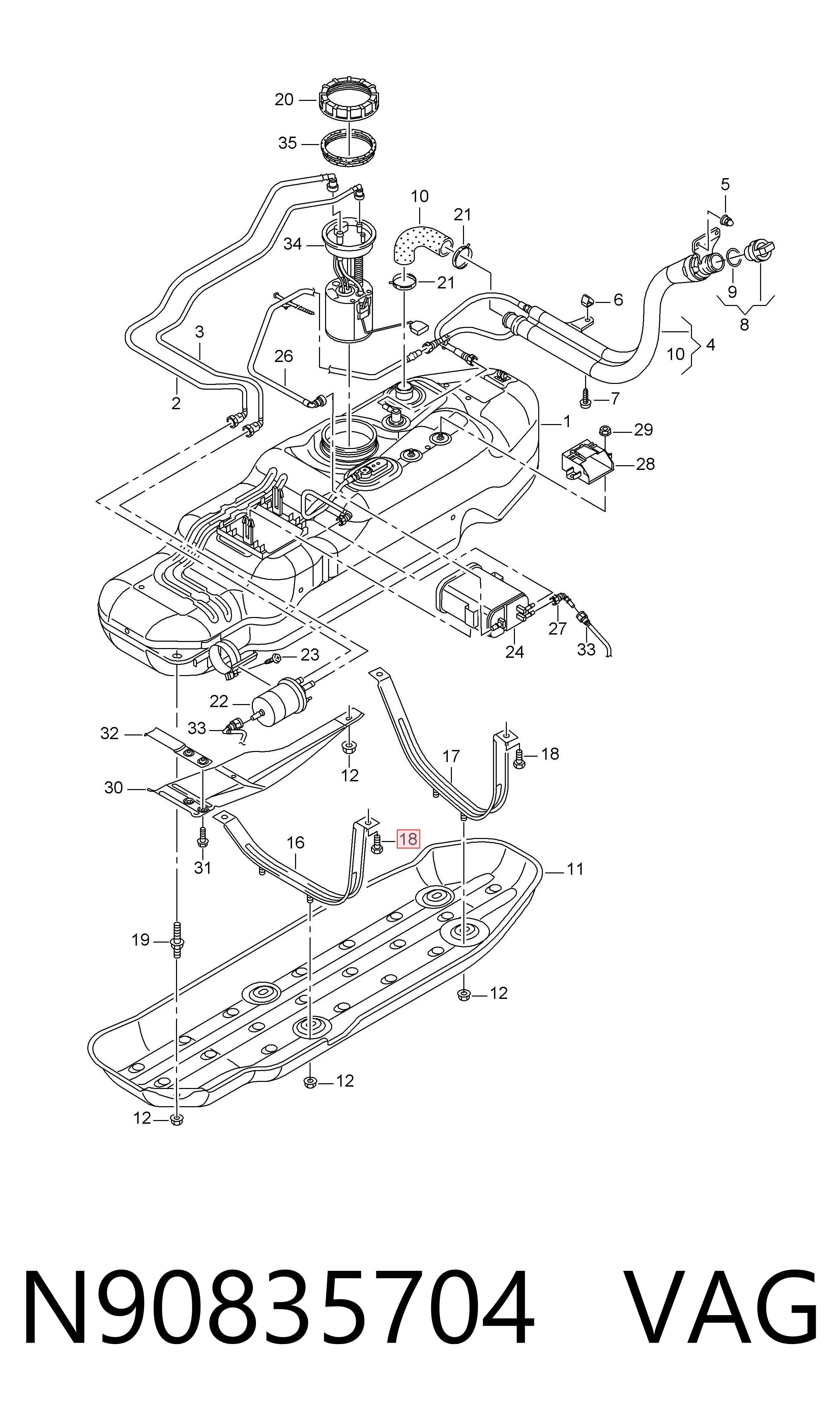  VAG N90835704 precio, desde 2,16 EUR