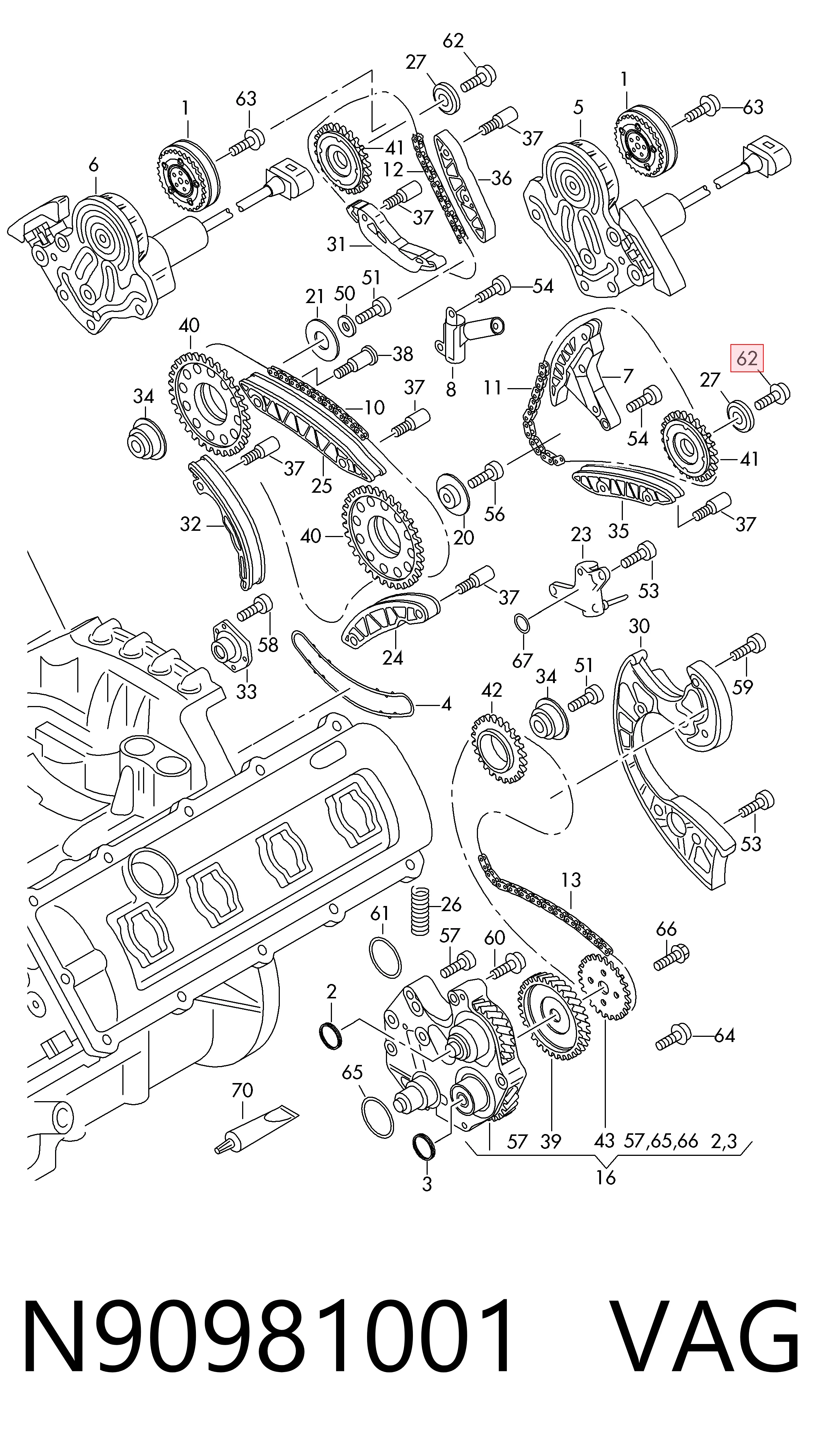  VAG N90981001 precio, desde  EUR