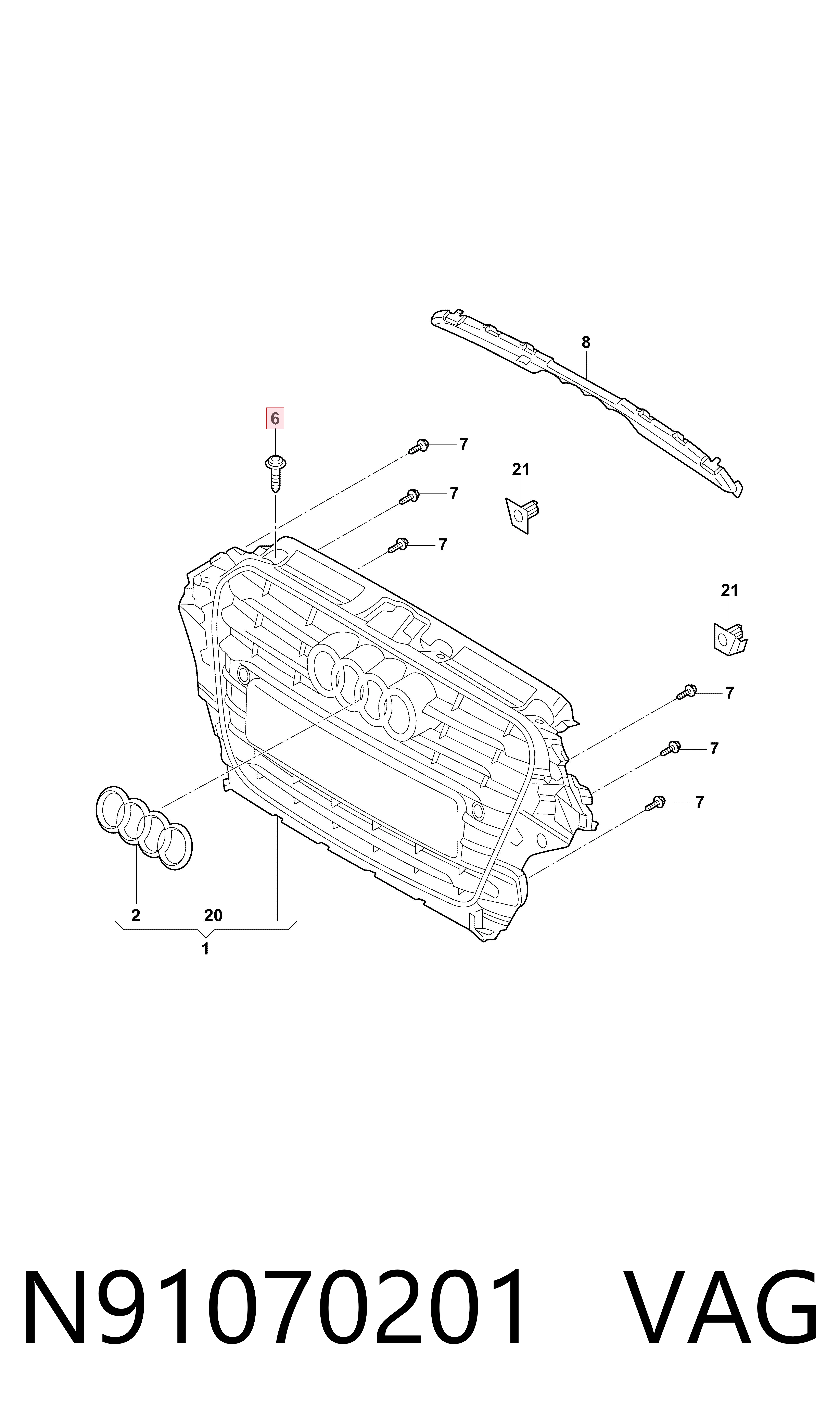 N91070201 VAG Tornillo