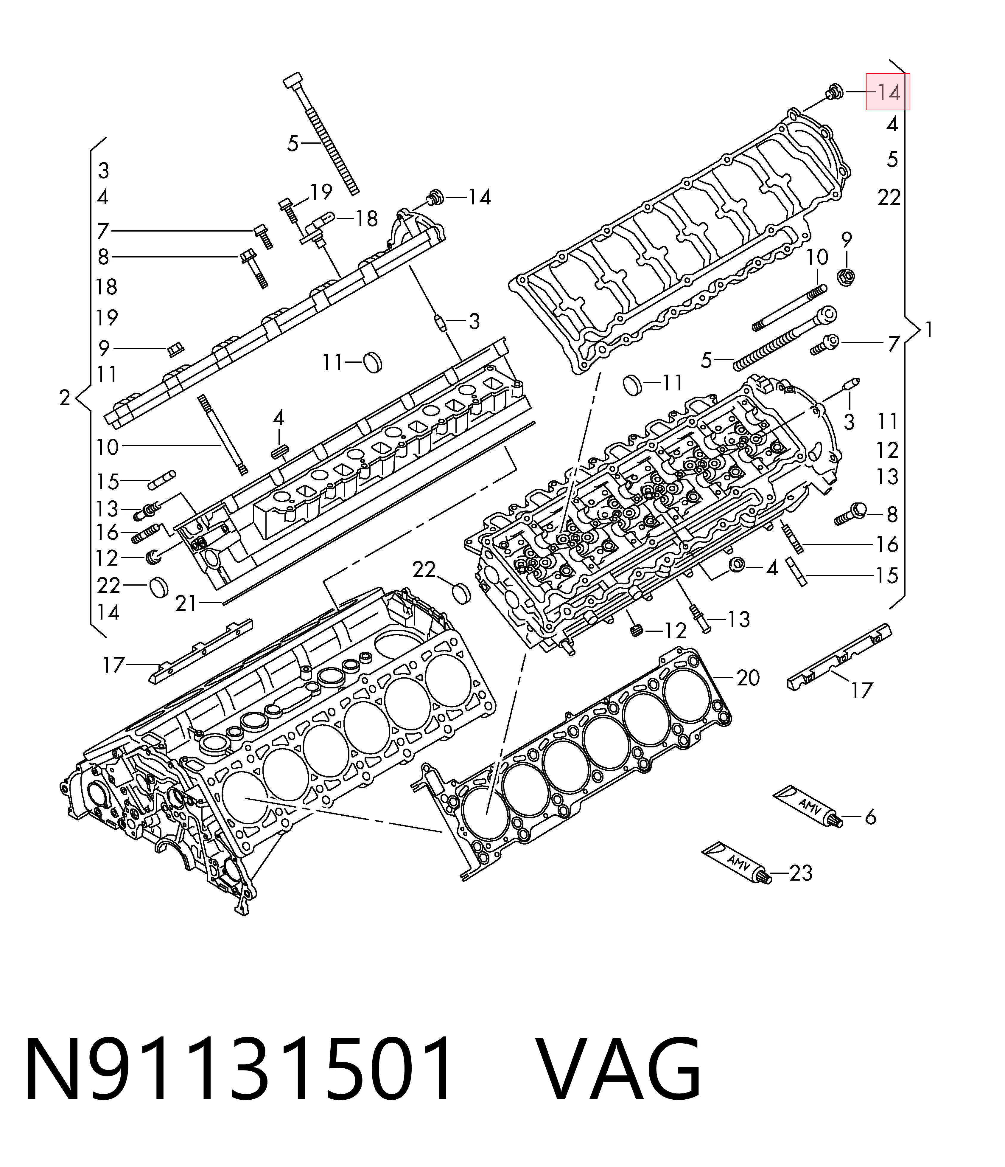 N91131501 VAG Válvula EGR