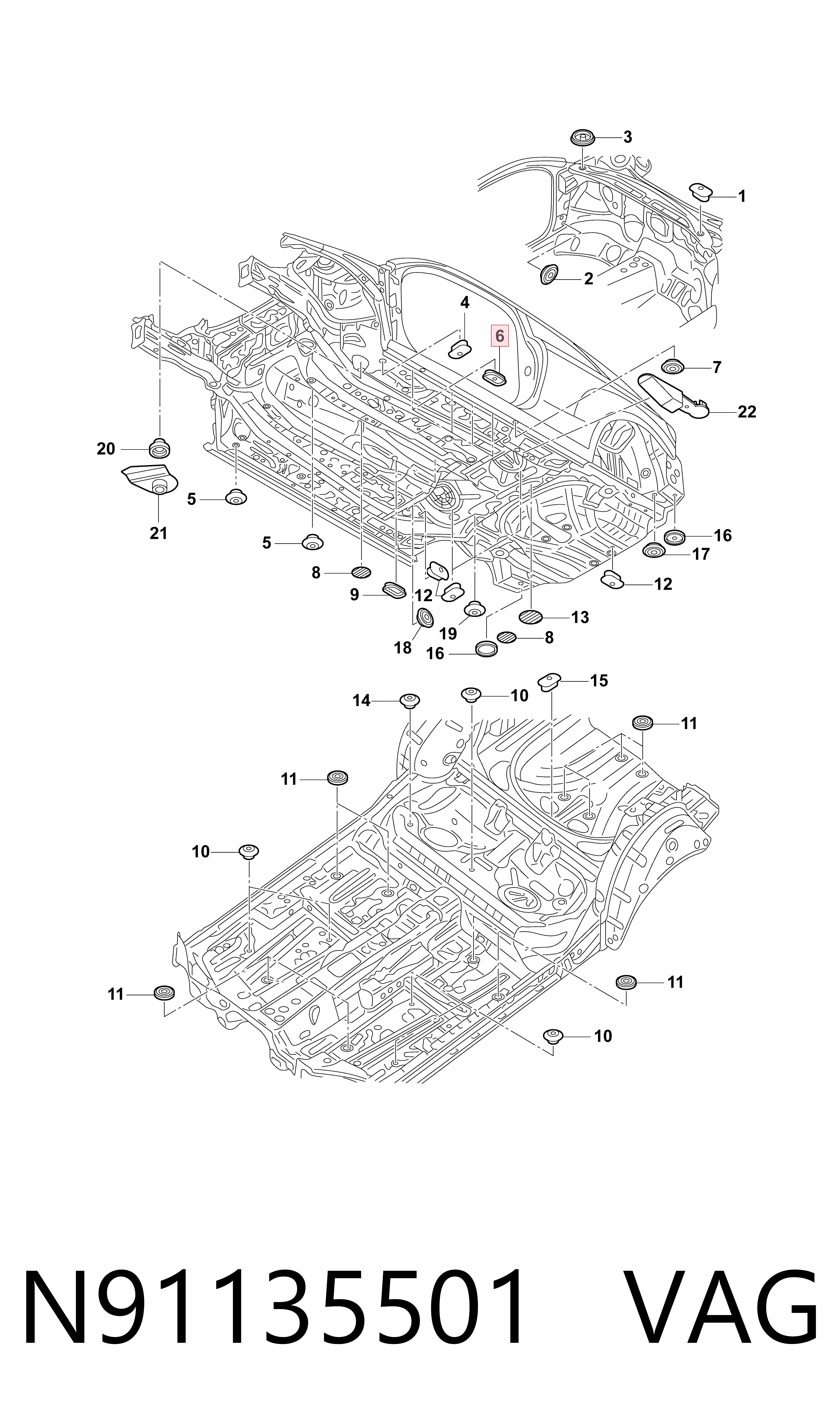  VAG N91135501 precio, desde 1,12 EUR