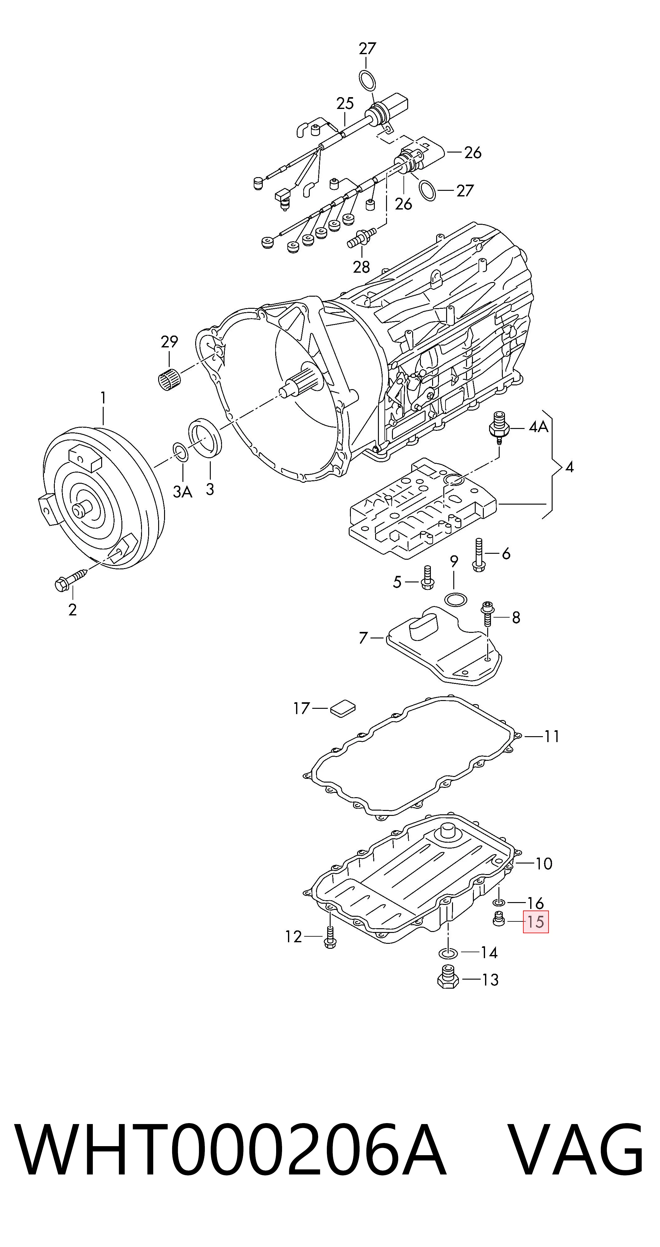Tapón del cárter de la transmisión automática VAG WHT000206A precio, desde 3,10 EUR