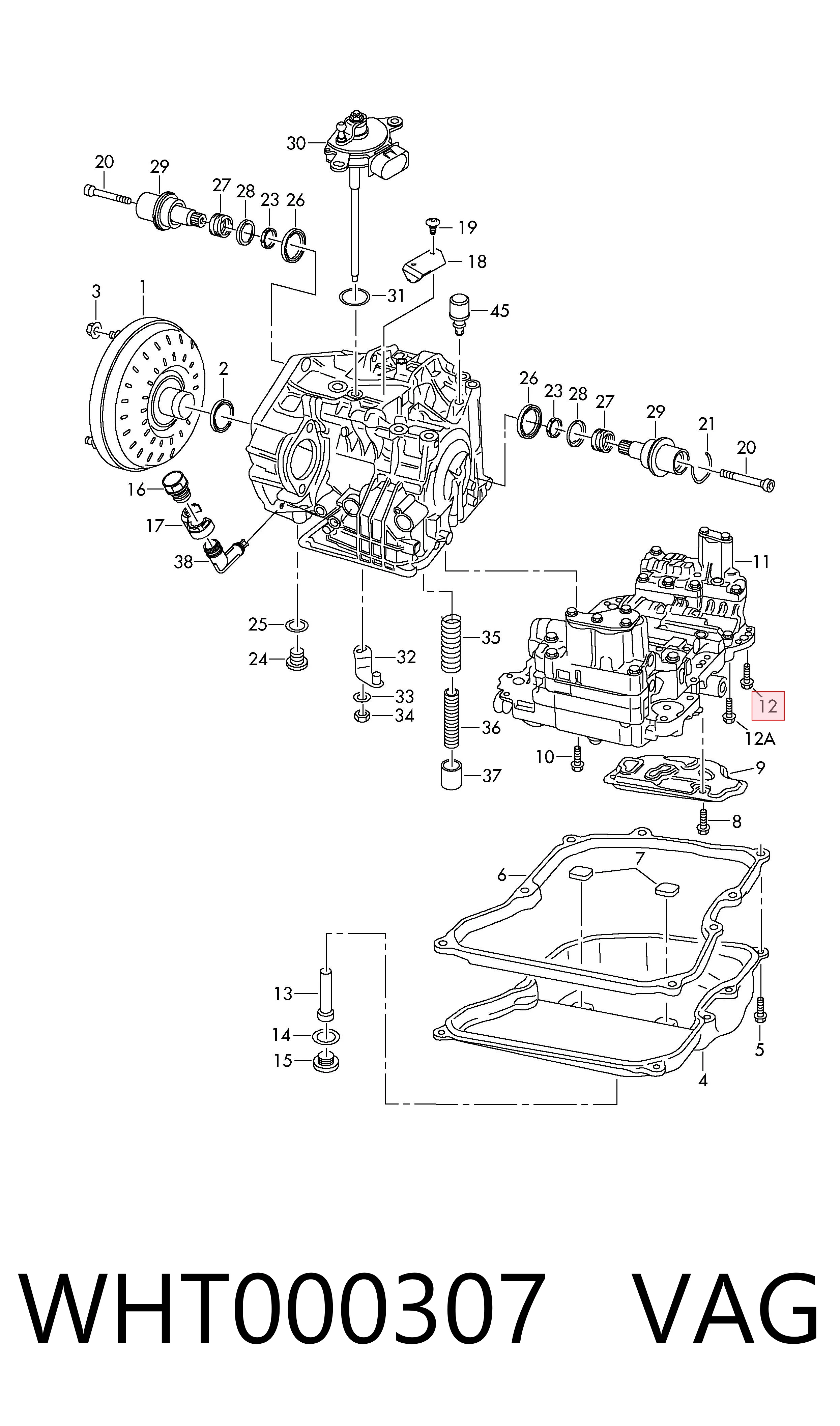 Perno del cárter de la transmisión automática VAG WHT000307 precio, desde 2,21 EUR