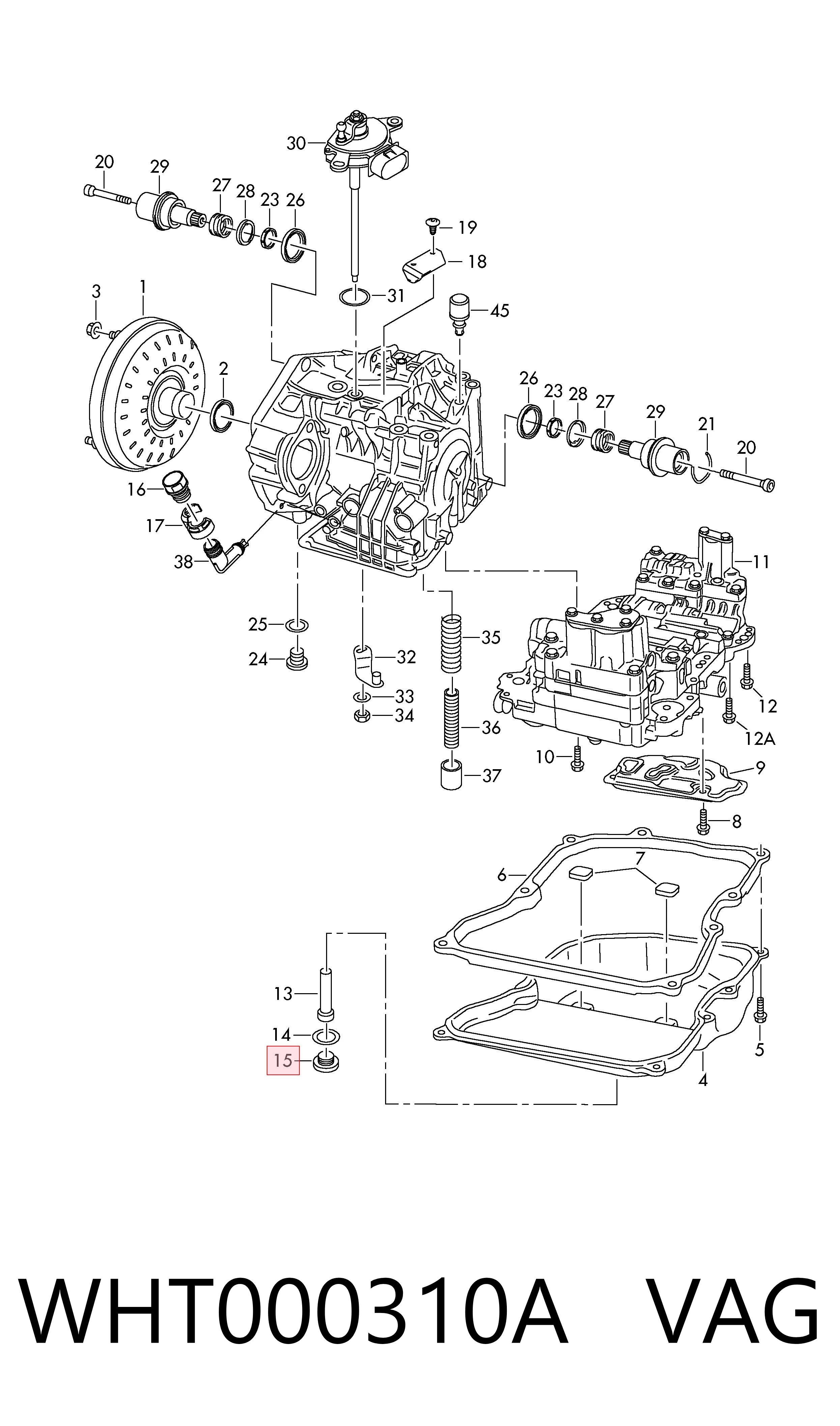 Comprar WHT000310A VAG Tapón del cárter de la transmisión automática
