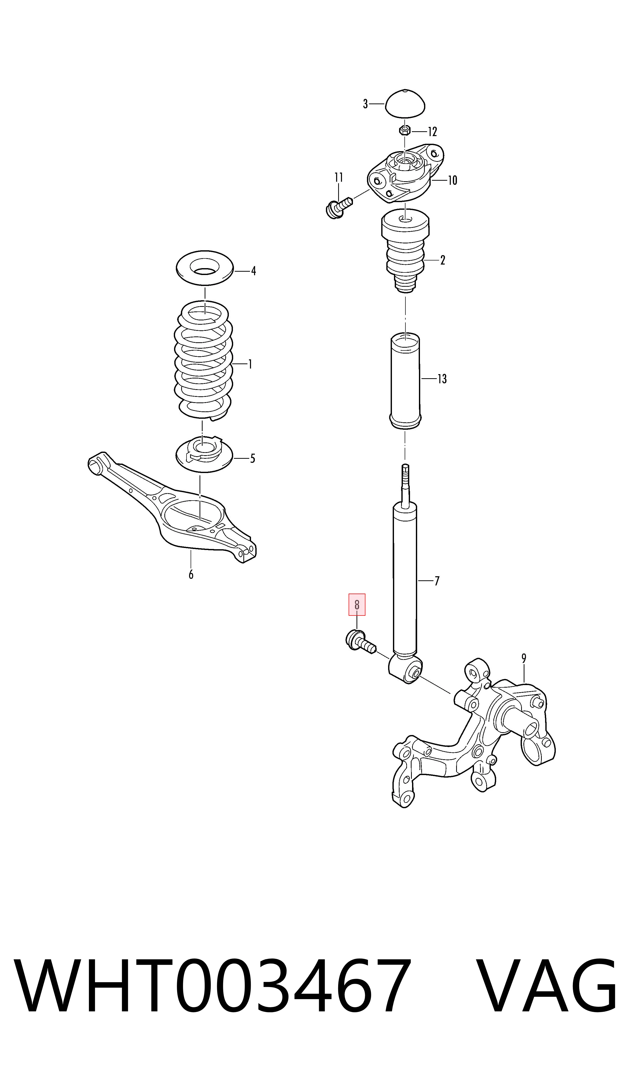 WHT003467 VAG Tornillo