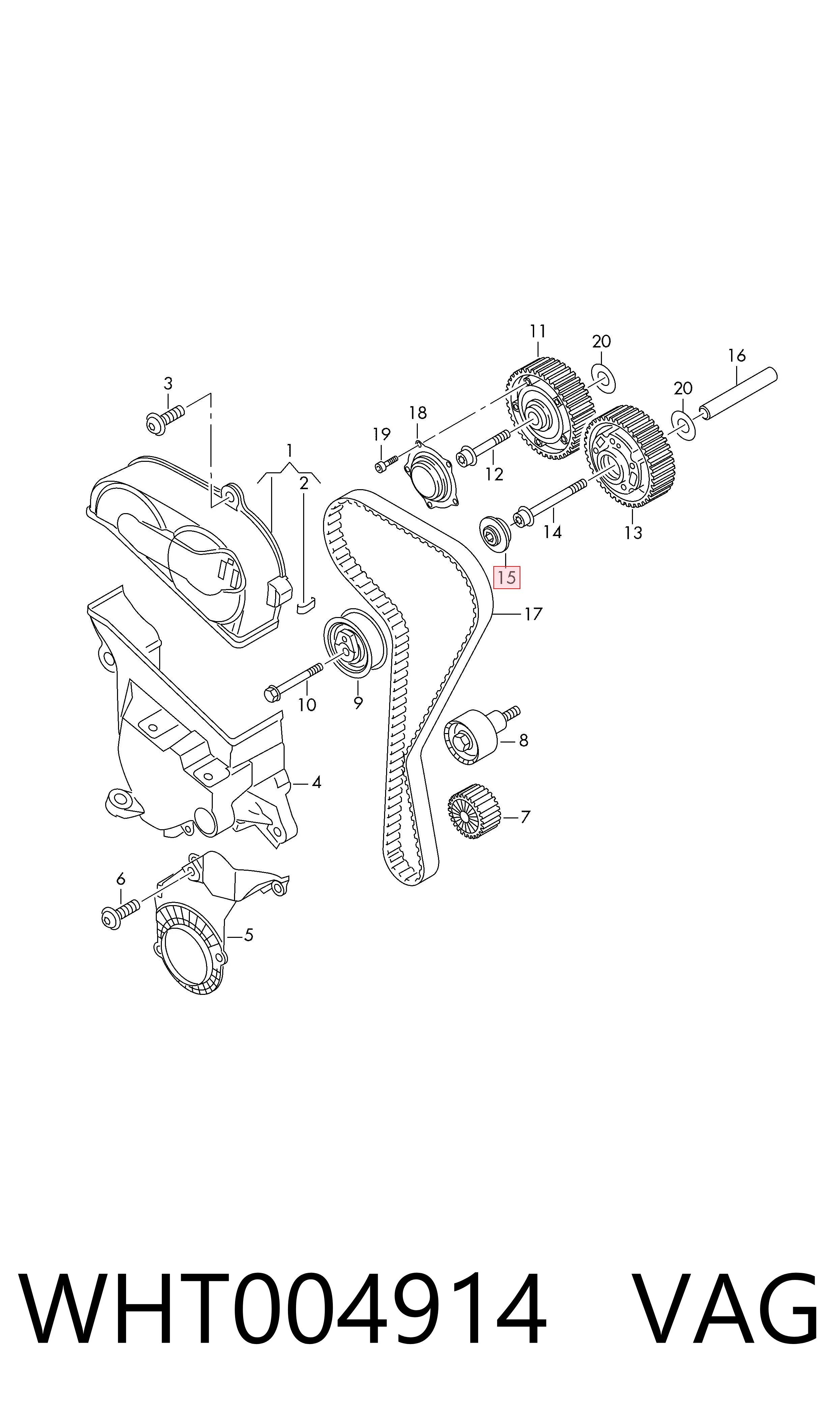 WHT004914 VAG Cubre motor