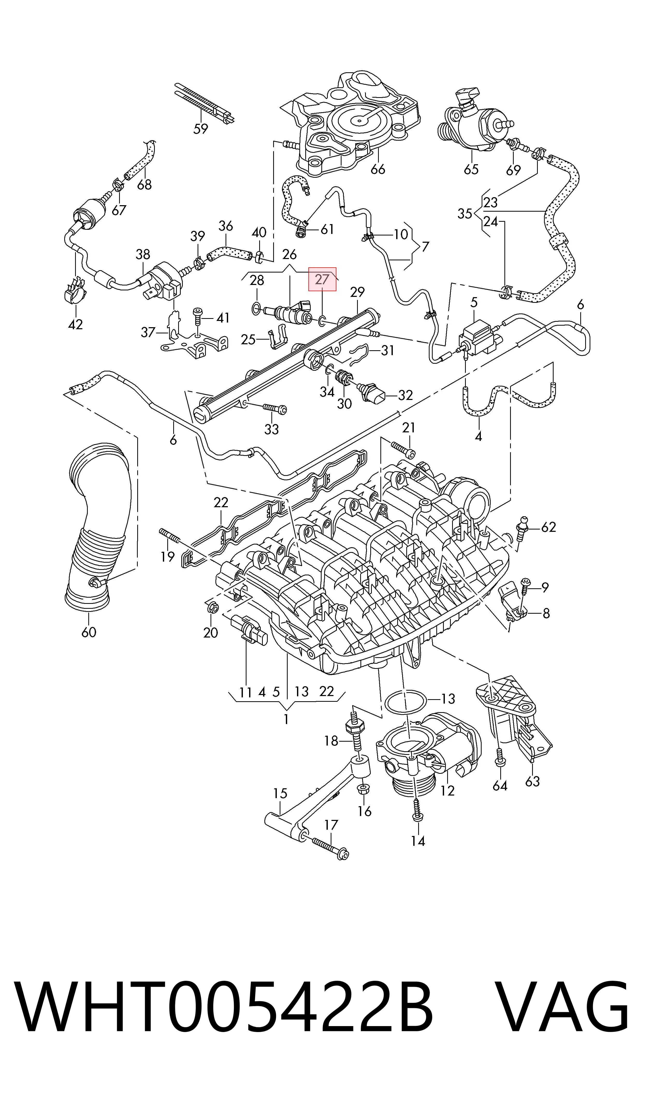 WHT005422B VAG Arandela de asiento del inyector