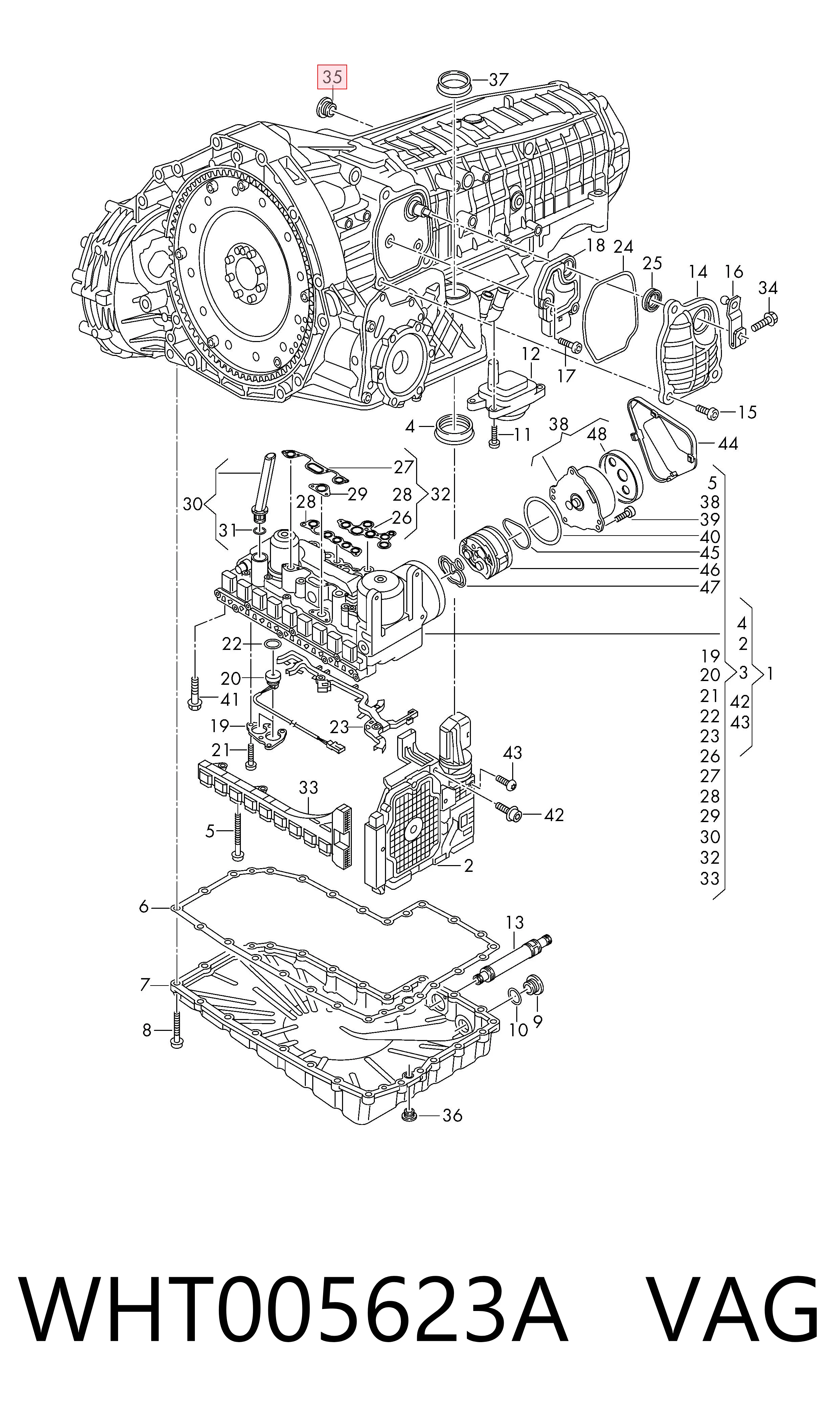 WHT005623A VAG Tapón del cárter de la transmisión automática