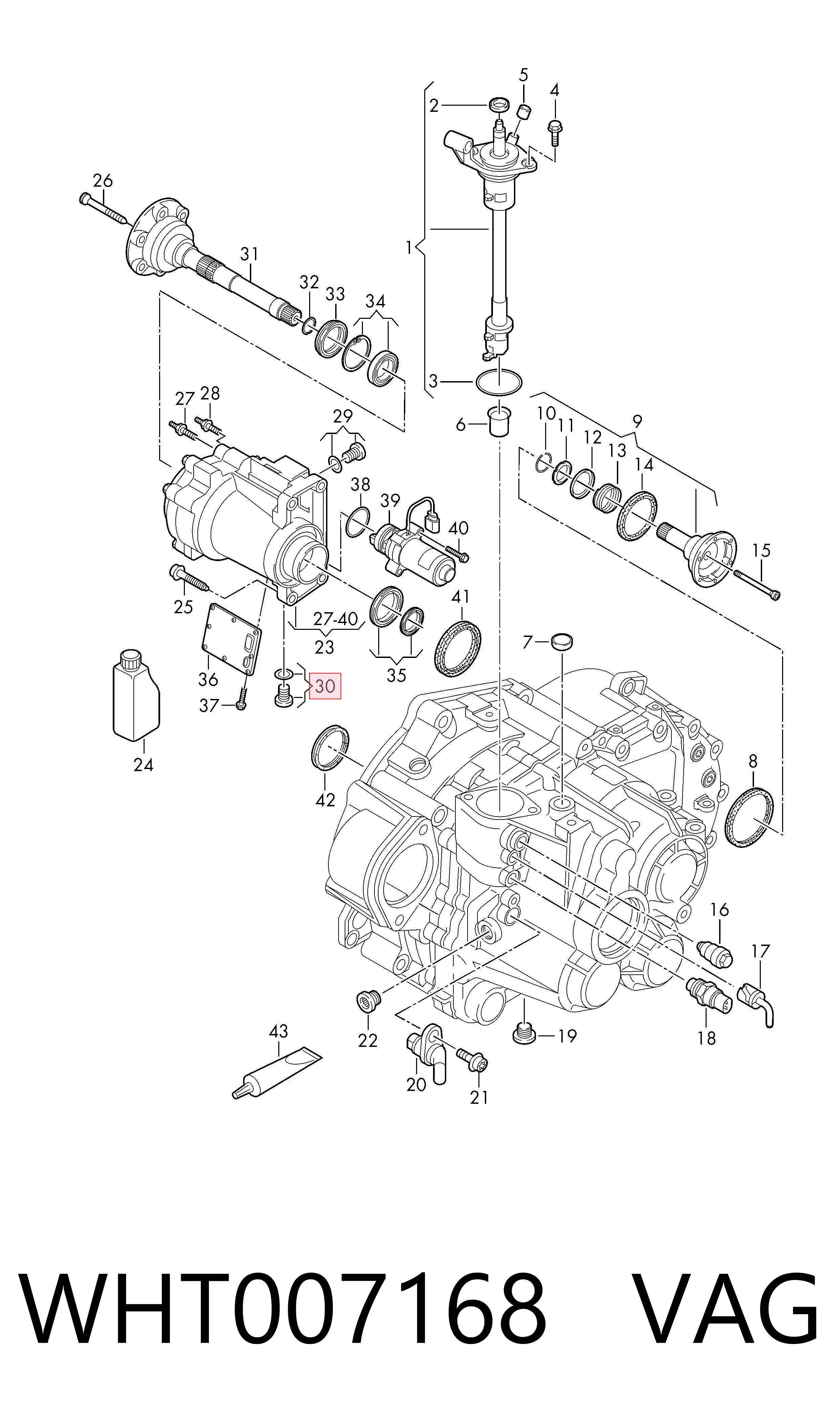WHT007168 VAG Cubre motor