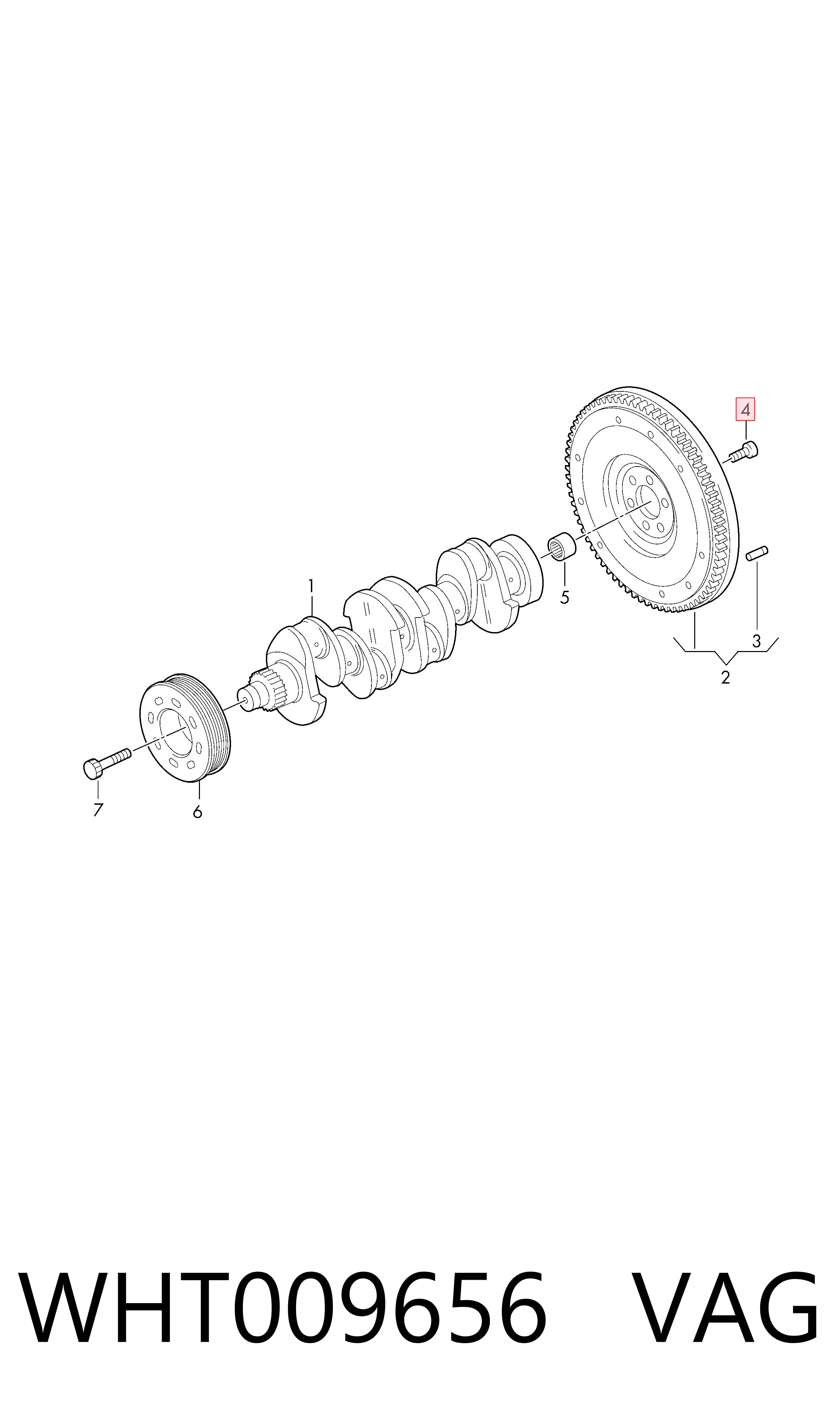 WHT009656 VAG Perno de volante de inercia