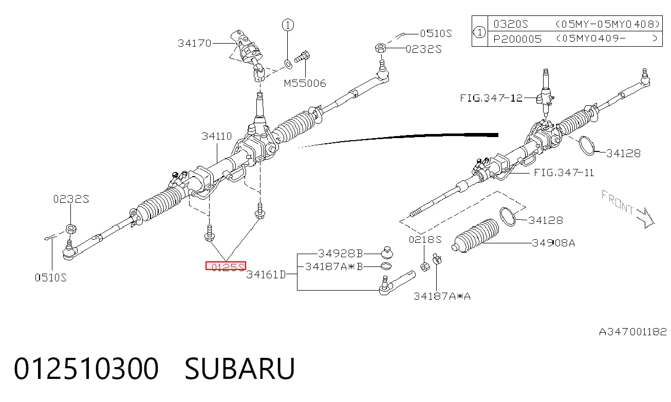 012510300 Subaru