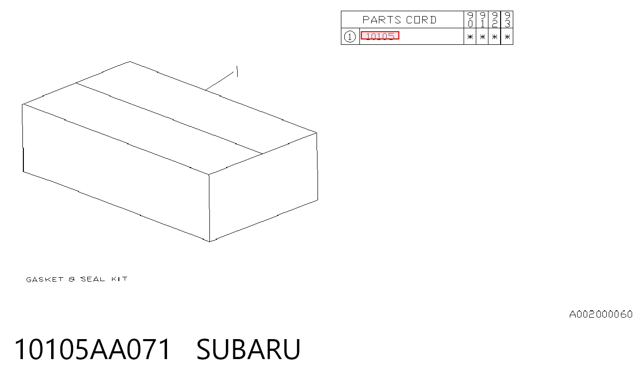 10105AA071 Subaru