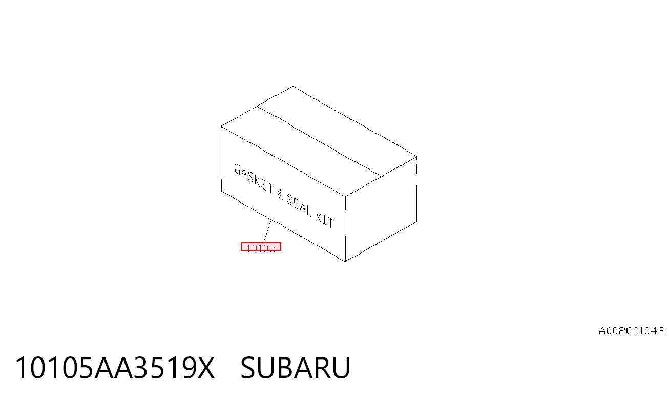 Juego completo de juntas de motor 10105AA3519X SUBARU