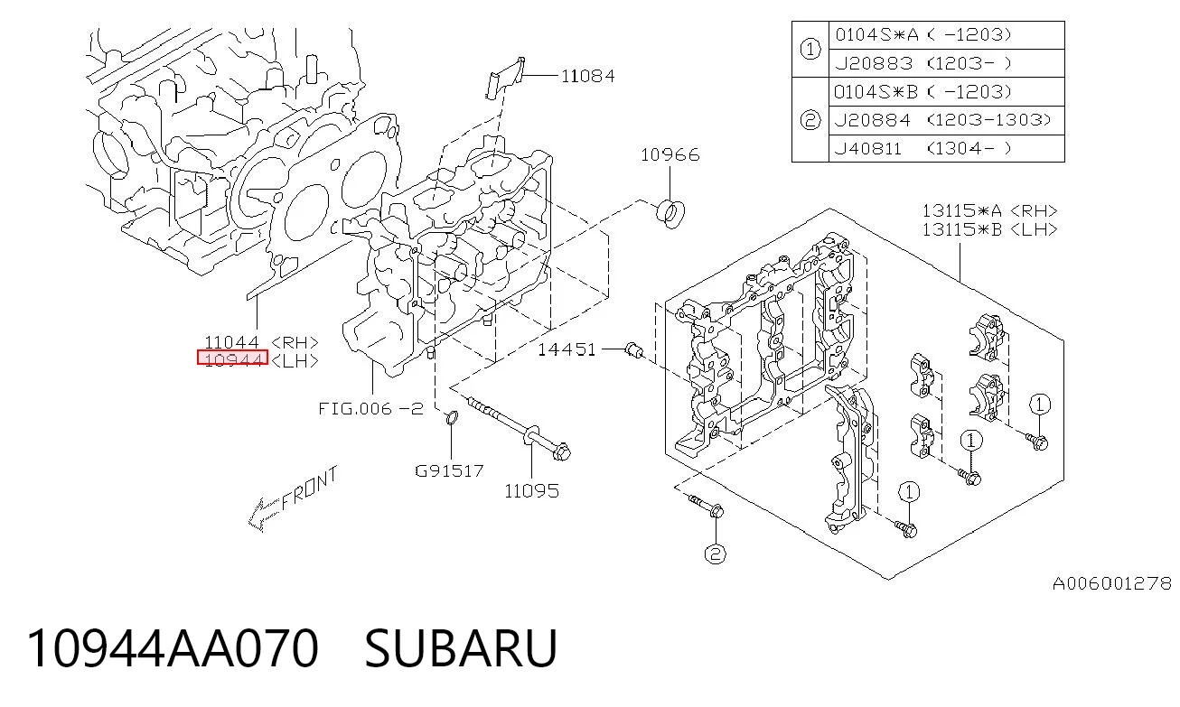 Juntas de culata Subaru Forester IV SUV (S13, SJ) (2012 - 2018) precio, desde 30,92 EUR